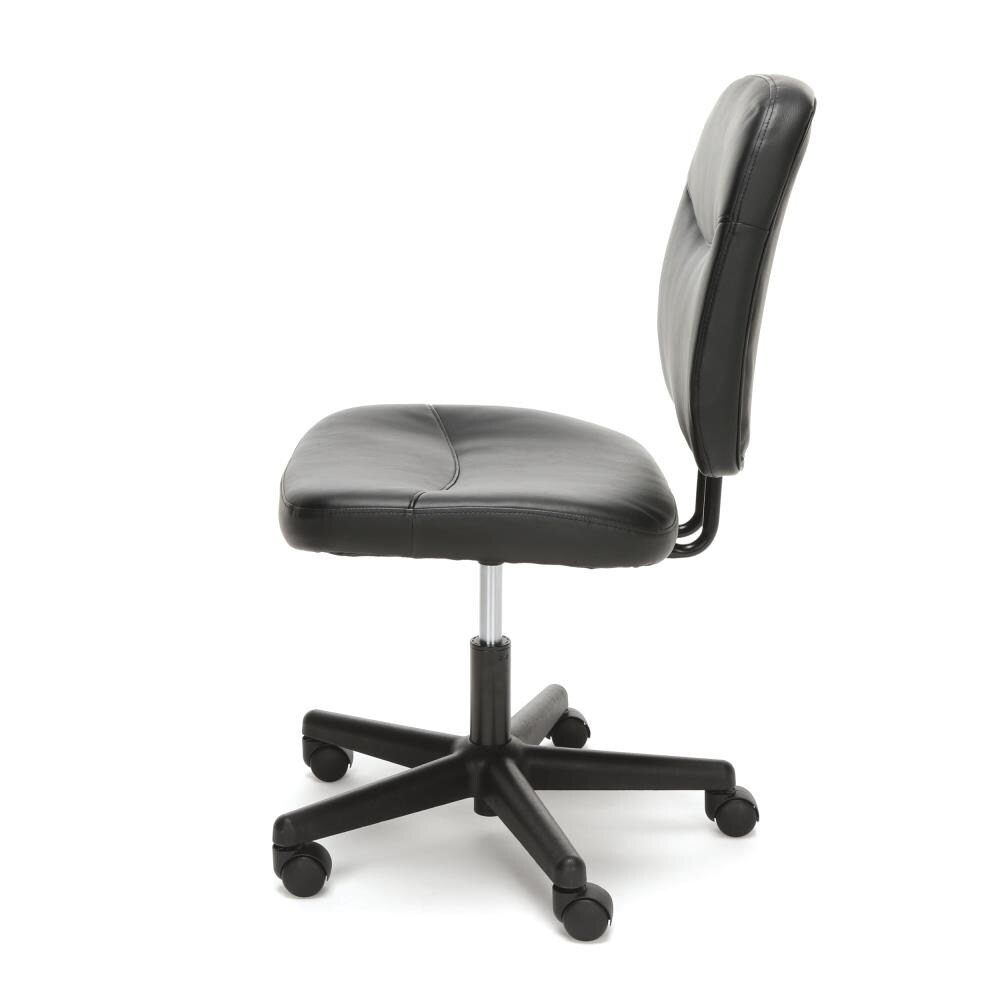 ofm essentials collection armless leather desk chair