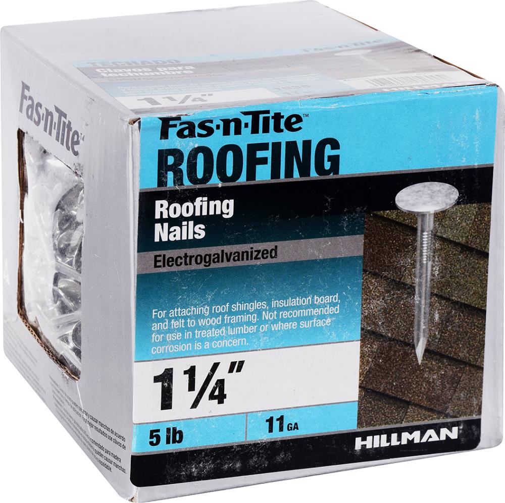 Electrogalvanized 1-1/2" Roofing Nails 11 GA 177 PC 1 LB 