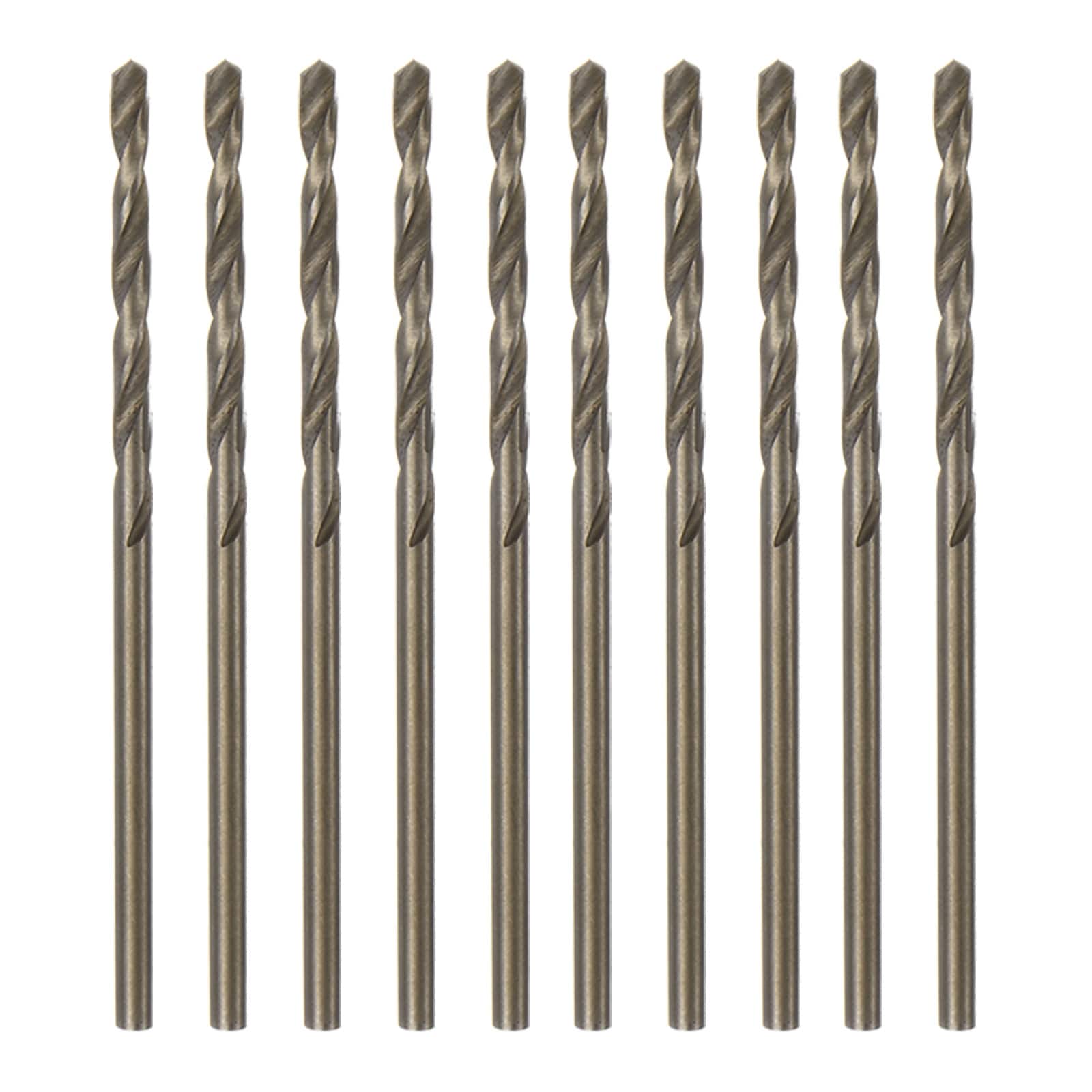 Unique Bargains 10pcs Cobalt Jobber Drill Bits 1.8mm / 0.071 Inch M35 High Speed Steel HSS Twist Drilling Bit Tool for Stainless Steel Copper Wood Plastic and other Hard Materials #S26030300UX2135