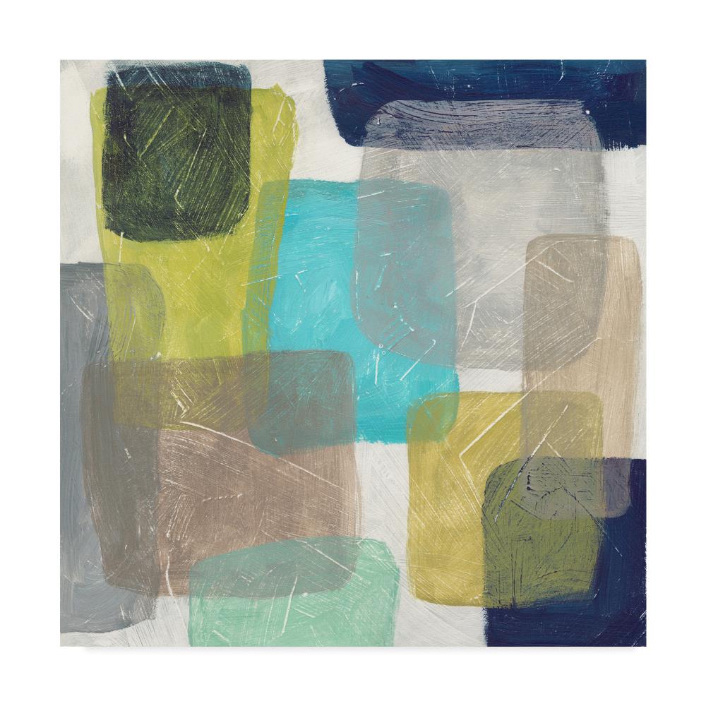 Trademark Fine Art WAG00654-C1414GG Framed 14-in H x 14-in W Abstract Print on Canvas