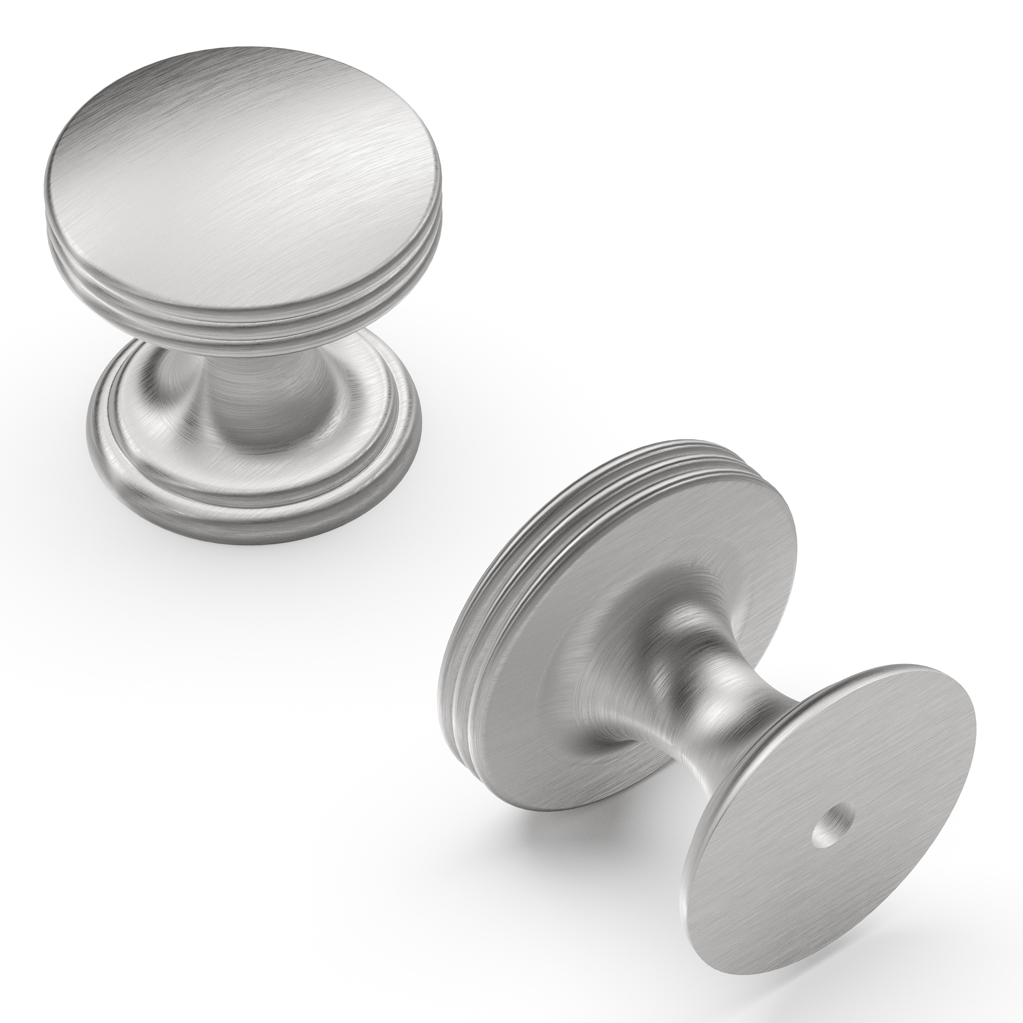 Hickory Hardware P2140-SS-10B American Diner 1-in Stainless Steel Round Transitional Cabinet Knob 10 -Pack