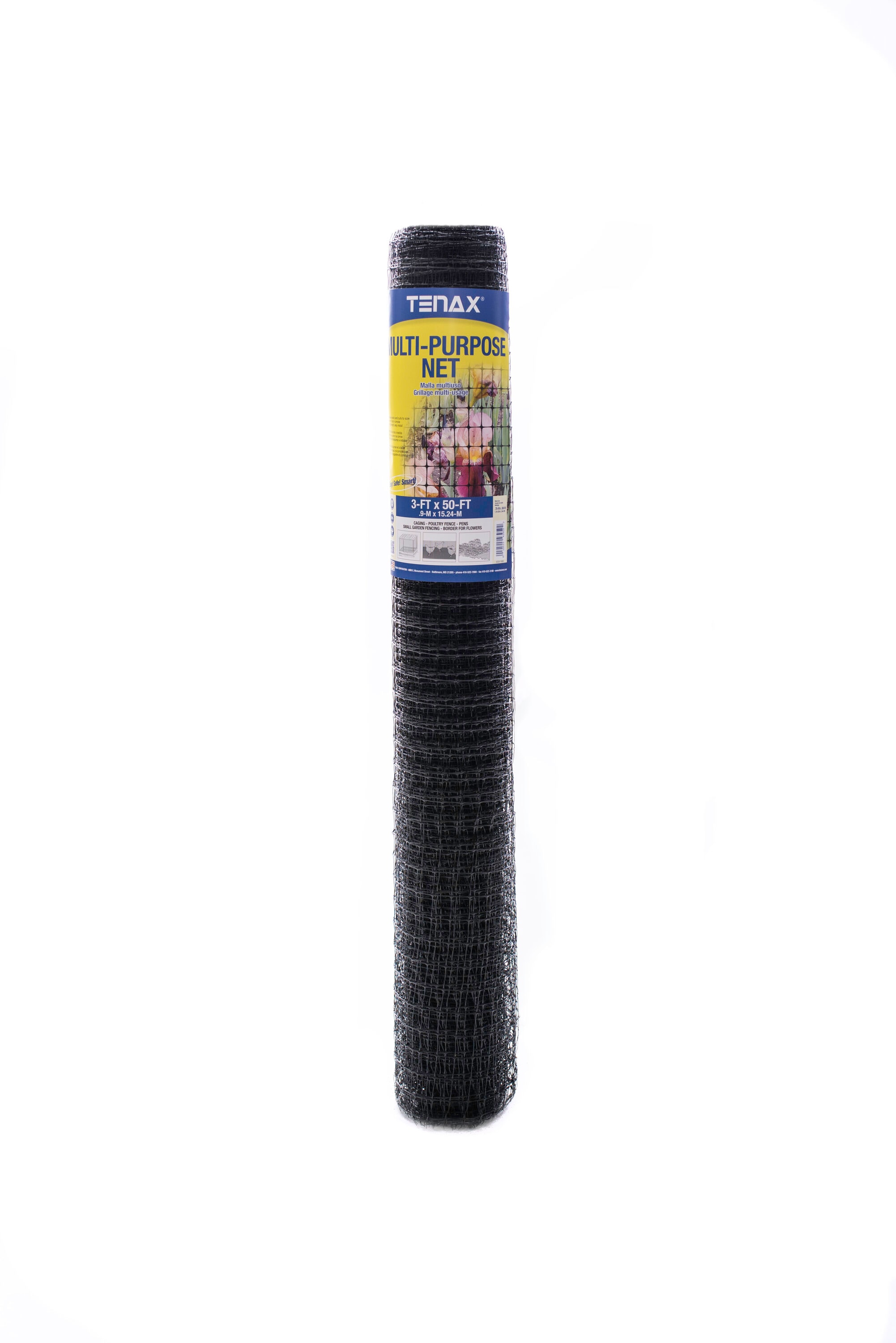Tenax 2A240045 50-ft x 3-ft Black Plastic Extruded Mesh Rolled Fencing
