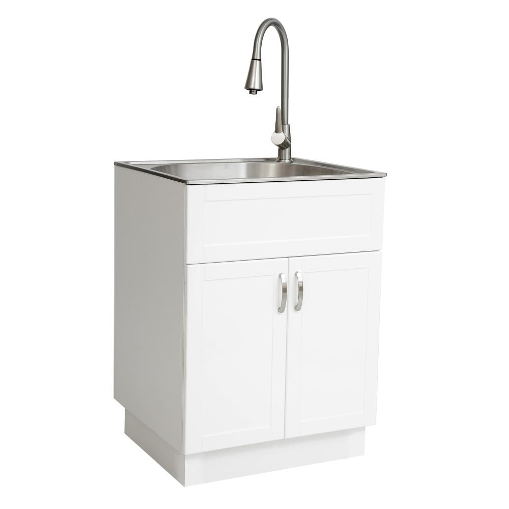 Basin White Freestanding Laundry Sink