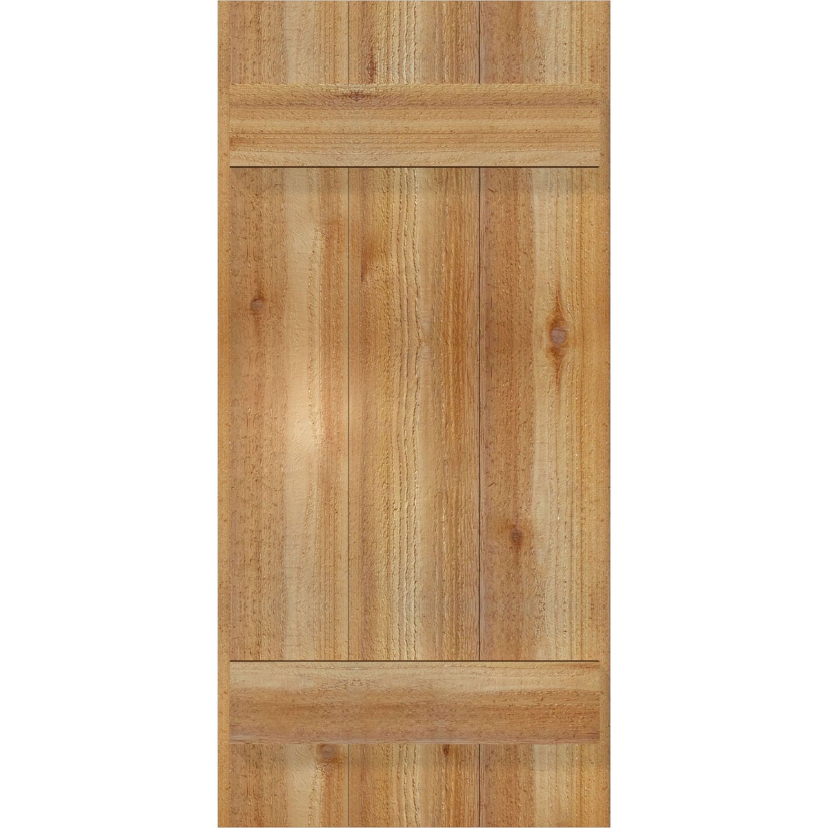 Ekena Millwork RBJ06S16X034RWR 16.125-in W x 34-in H Unfinished Paintable/Stainable Board and batten Wood Exterior Shutters ( 2 -Pack )