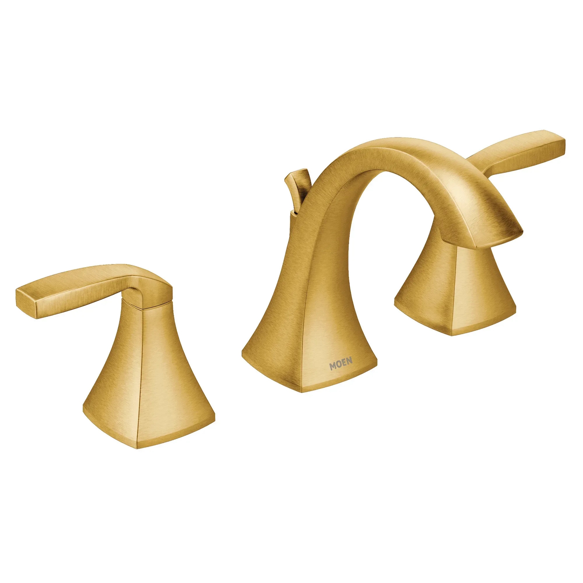 Moen Voss Two-Handle High Arc Bathroom Faucet in Brushed Gold