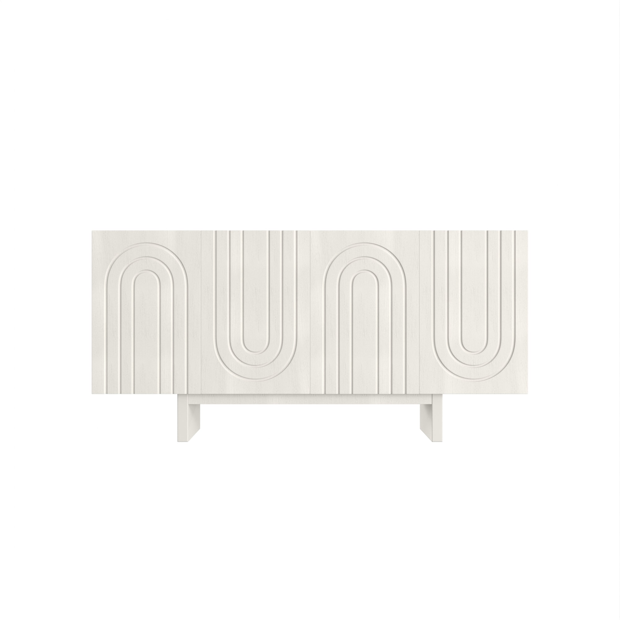 Clihome CL-1659-K-GW-N 15.75-in W x 30.71-in H MDF White Freestanding Utility Storage Cabinet