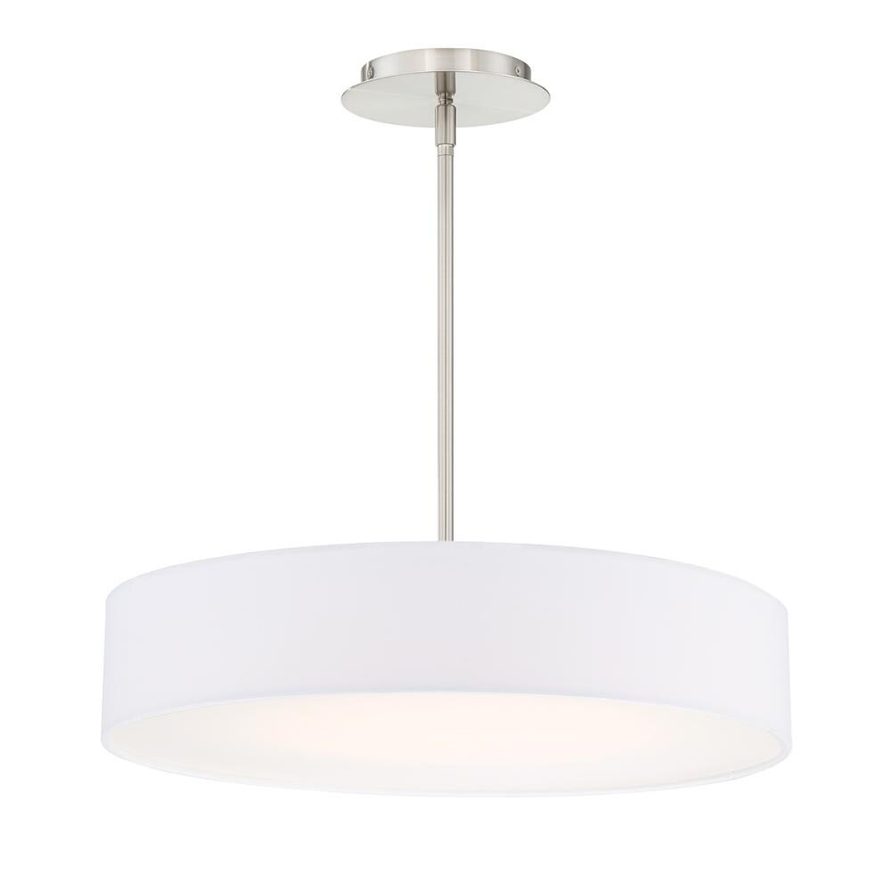 dweLED PD-13720-BN Manhattan Brushed Nickel Modern/contemporary Drum Integrated LED Medium Hanging Pendant light