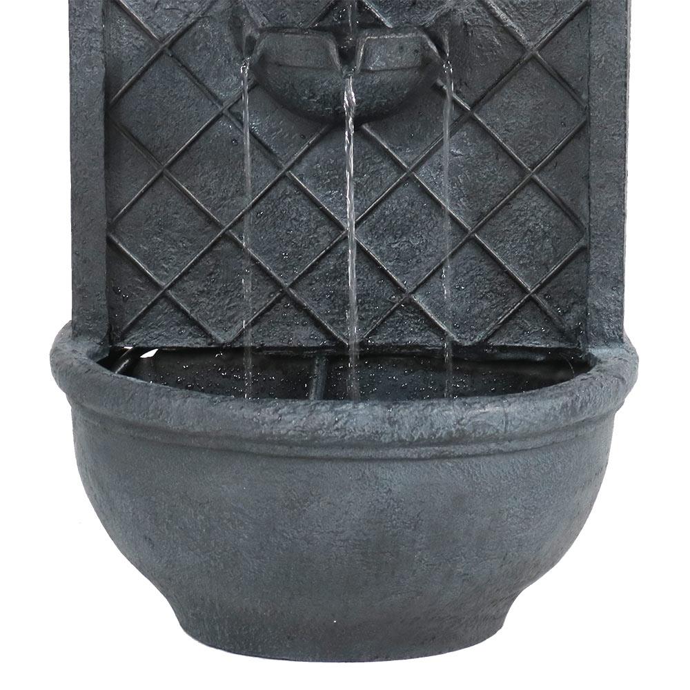 Sunnydaze Decor 26-in H Resin Water Wall Outdoor Fountain Pump Included ...