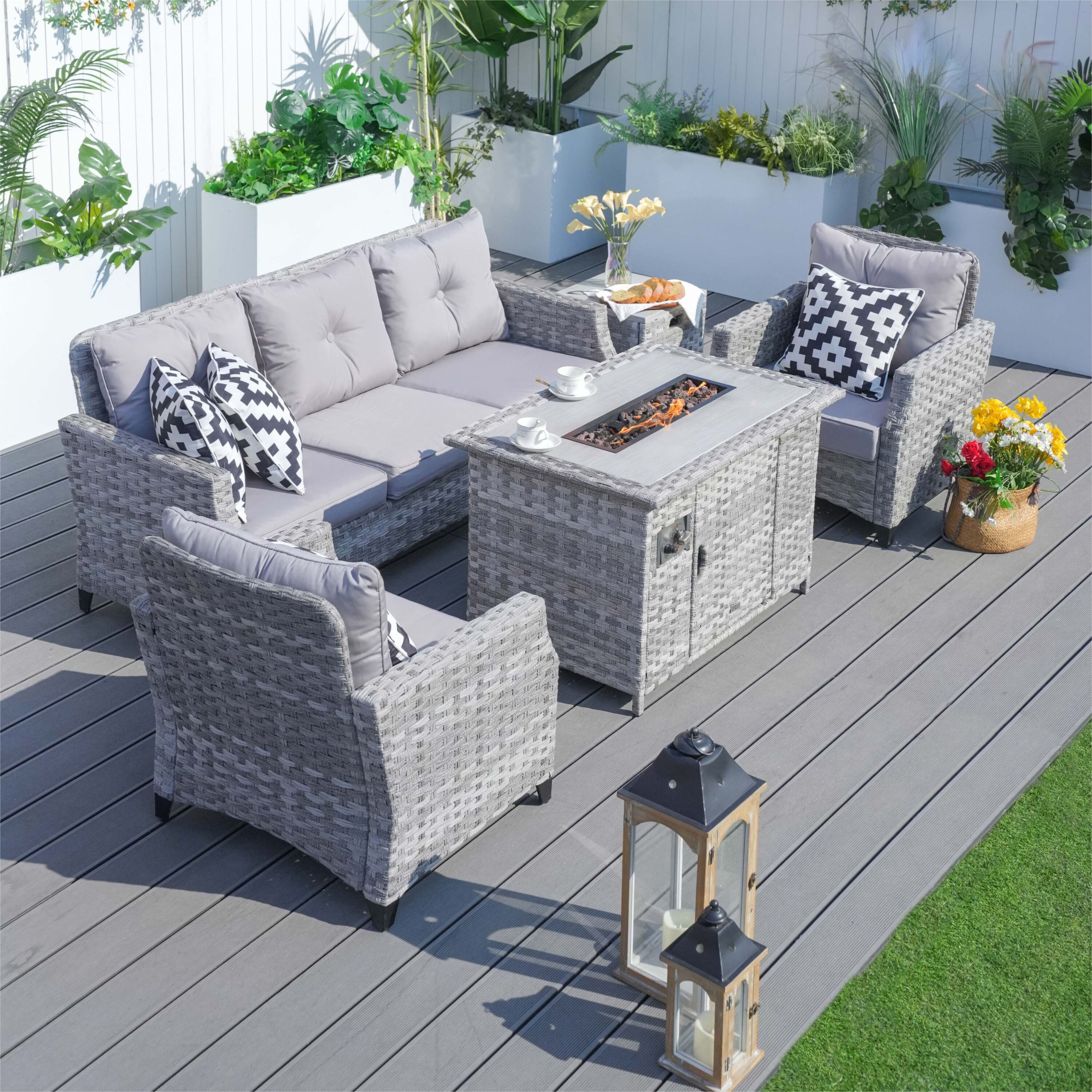 Direct Wicker DWF1802H Patio-Conversation-Sets - View #4