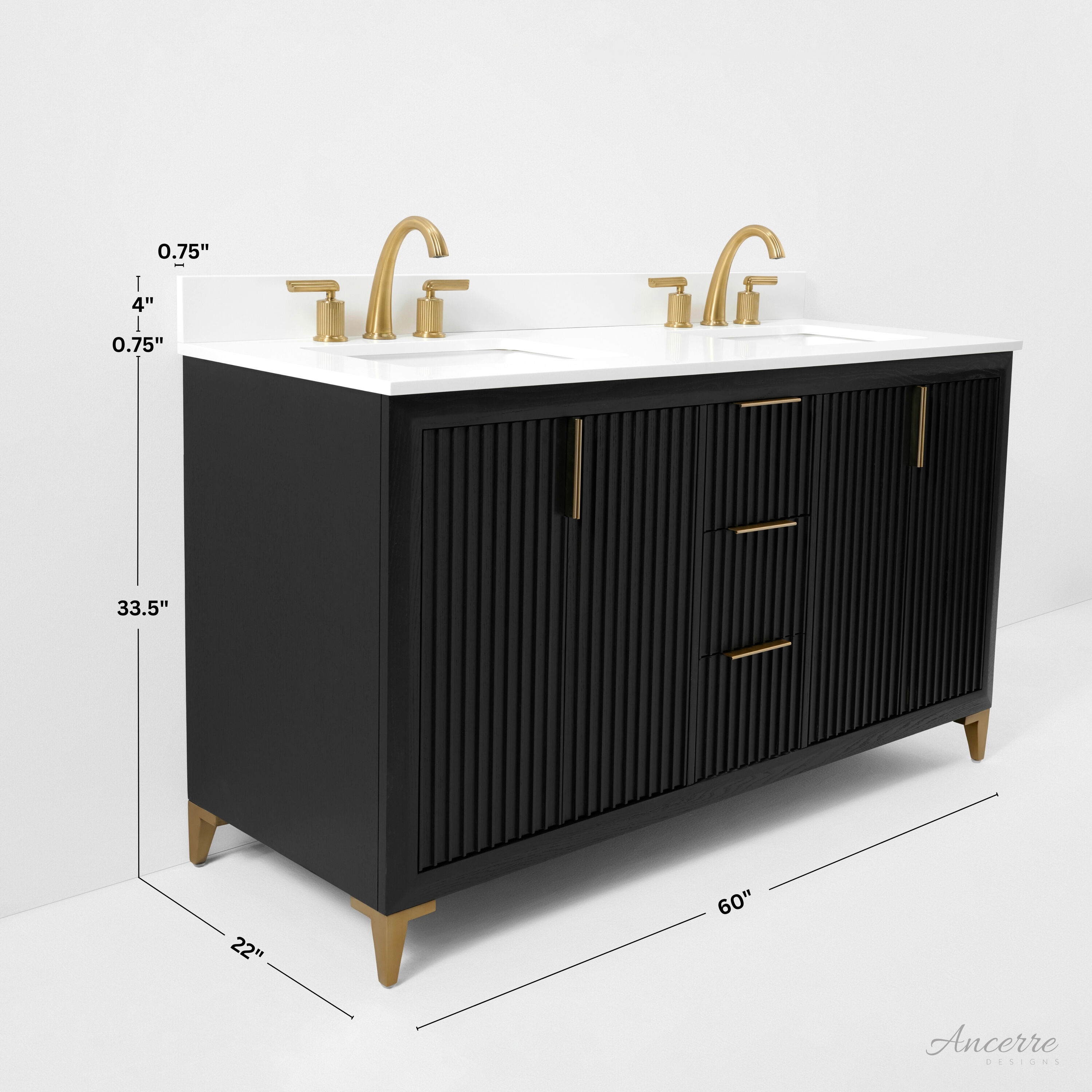 Ancerre Designs VTSTURLINGTON60RBOWQ Bath-Vanity-Combo - View #3