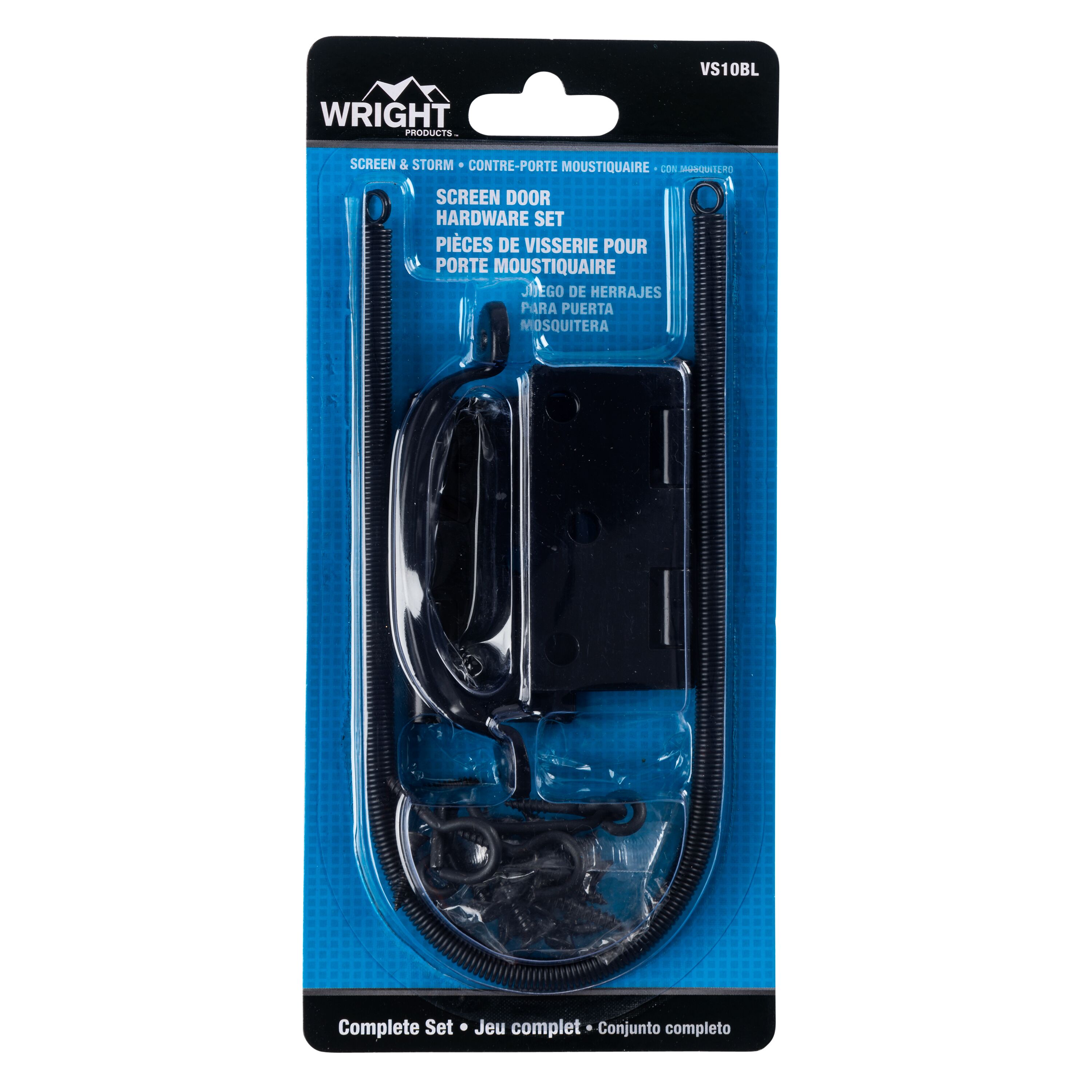 WRIGHT PRODUCTS 0.4-in Black Metal Screen/Storm door hardware kit #VS10BL