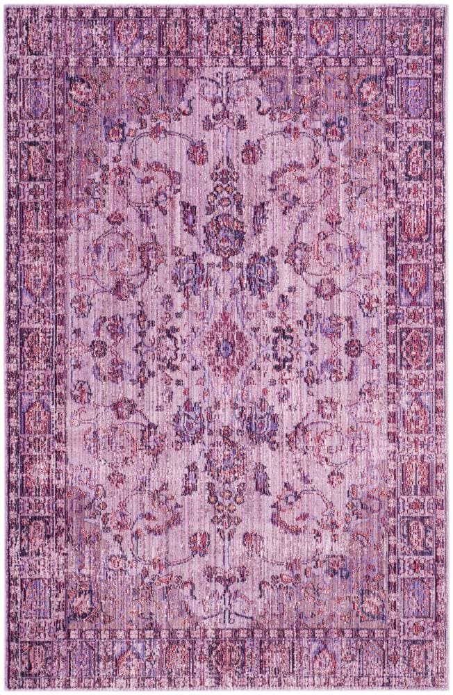 Safavieh VAL105C-5 Valencia Sarina 5 X 8 Pink Indoor Distressed/Overdyed Vintage Area Rug