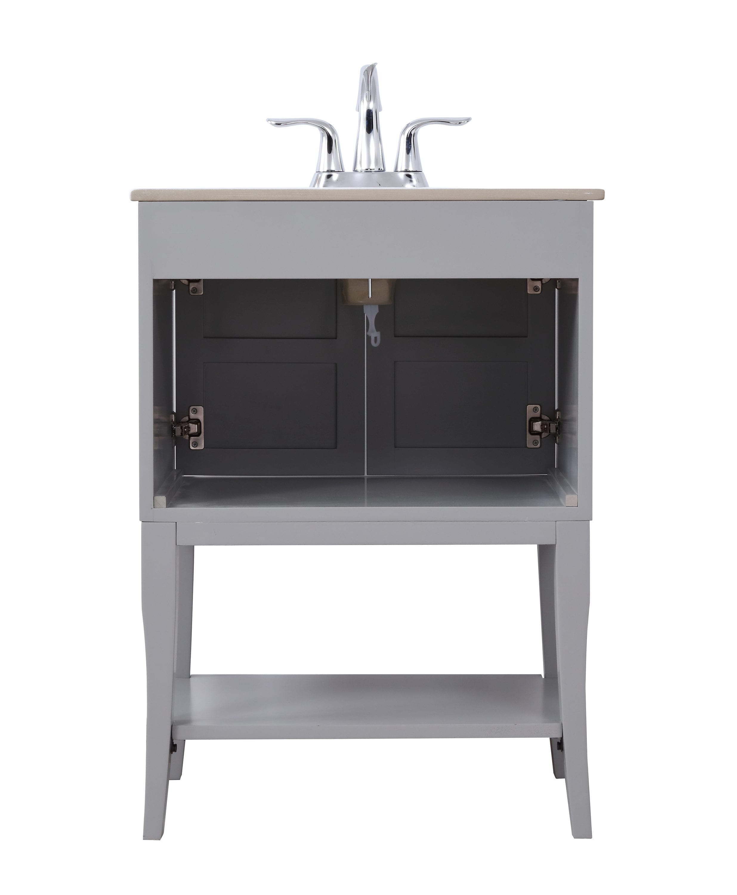 Elegant Decor Home Furnishing 24 In Grey Single Sink Bathroom Vanity   49751829 