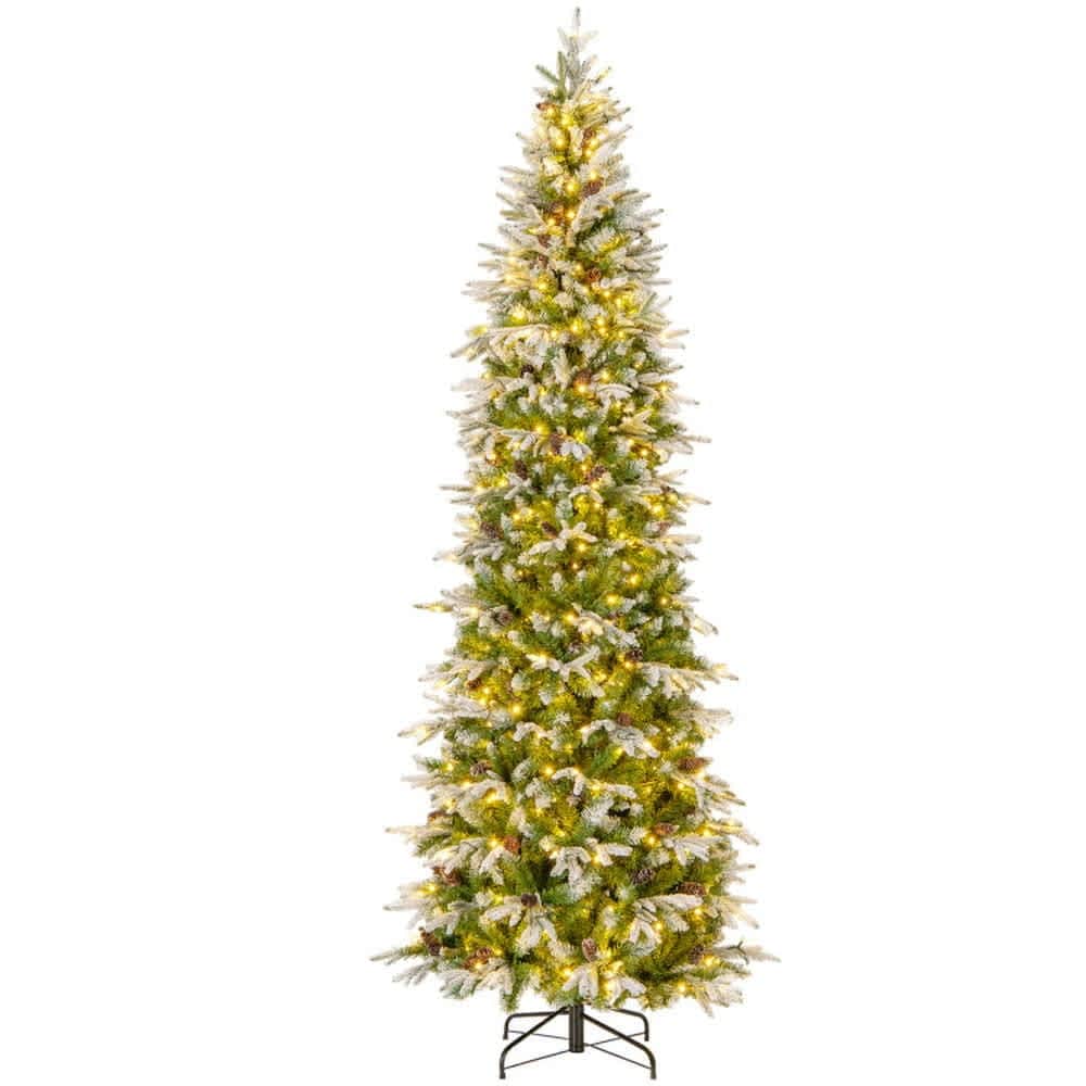 Choco Moon Christmas Tree Home Party Christmas Tree Decorations 6 7.5 9 Feet Pre Lit Artificial Christmas Tree Snow Flocked Hinged 9 FT