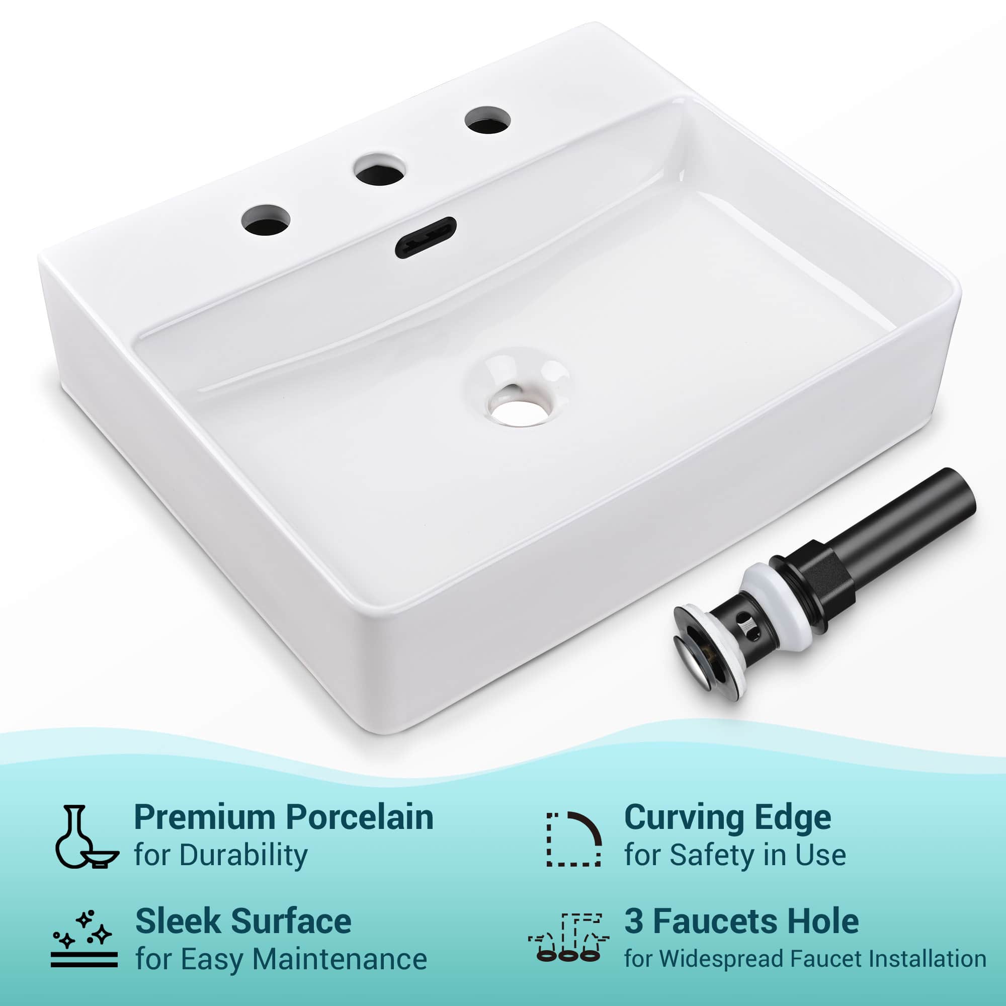 Yescom 80PSK026-3HOL-07-LO Bath-Sink - View #2