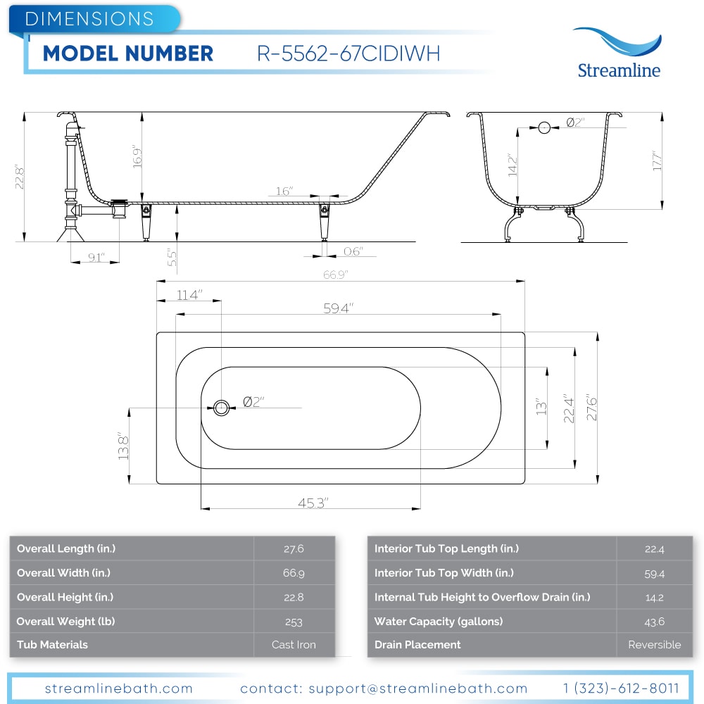 Streamline R5562CH bathtubs - View #4