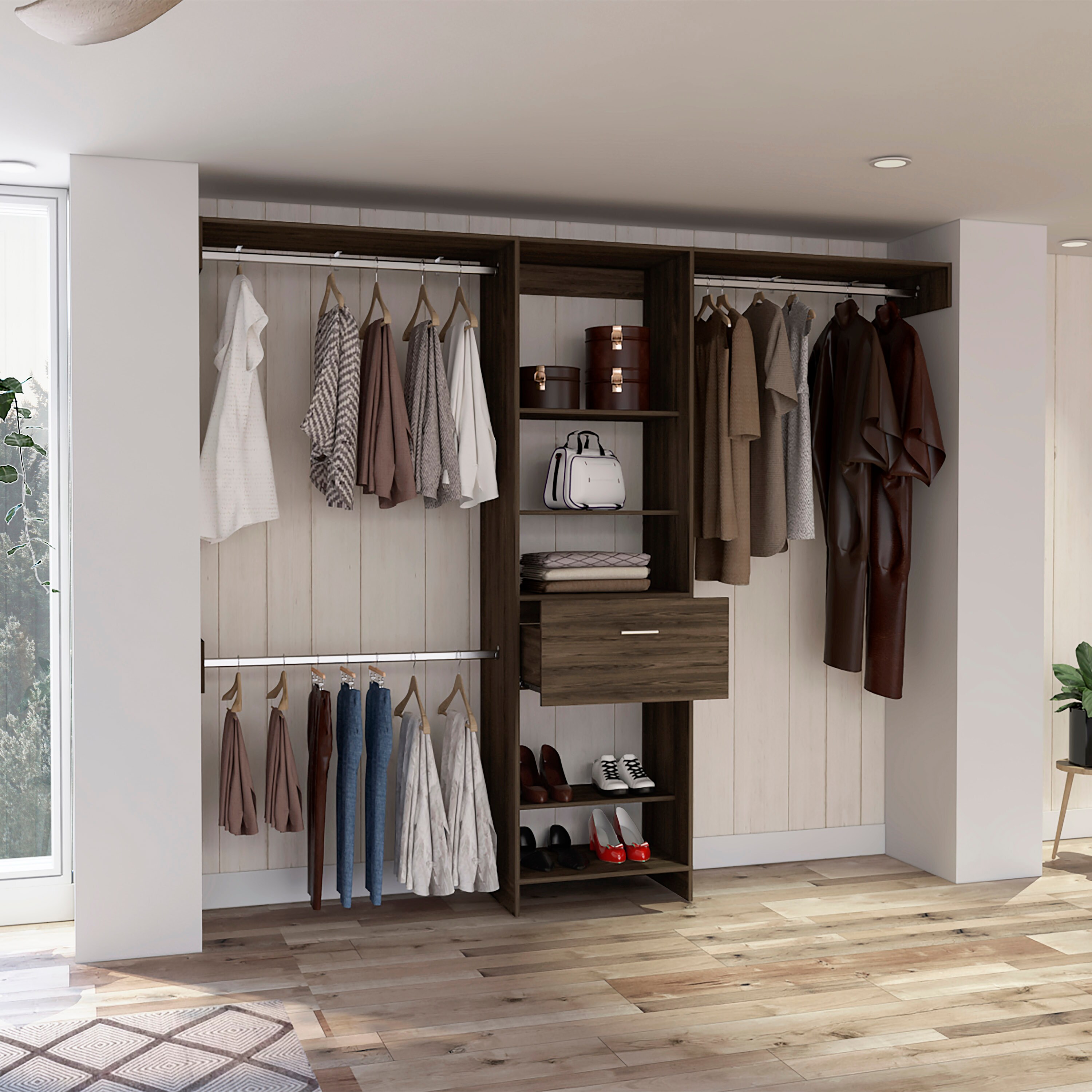 LOVMOR SF-J-B128S00082 Wood-Closet-Shelves - View #3