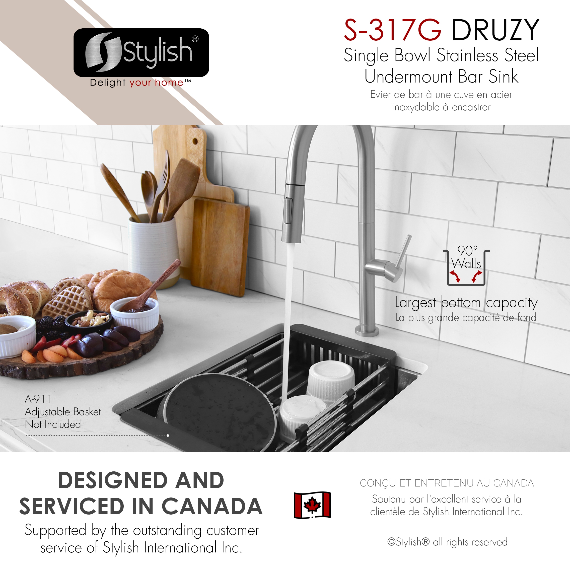 Stylish S-317G1 Kitchen-Sinks - View #5