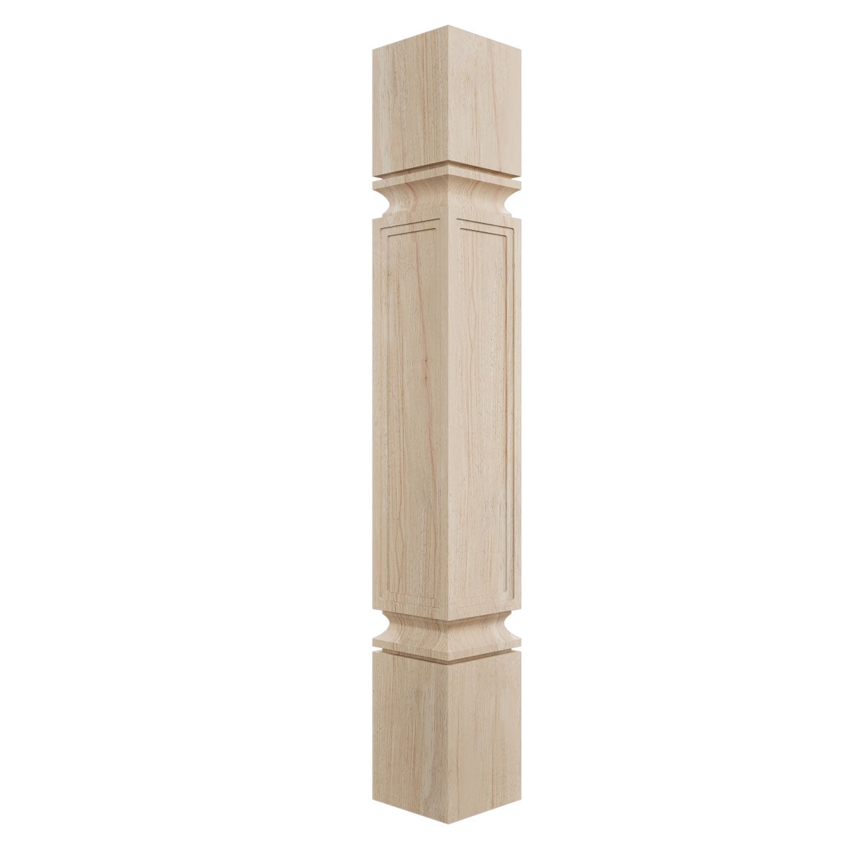 Ekena Millwork COL05X05X35KERW Kent Raised Panel Cabinet Column 3-Feet x 5-Inches Unfinished Rubberwood Wood Square Column