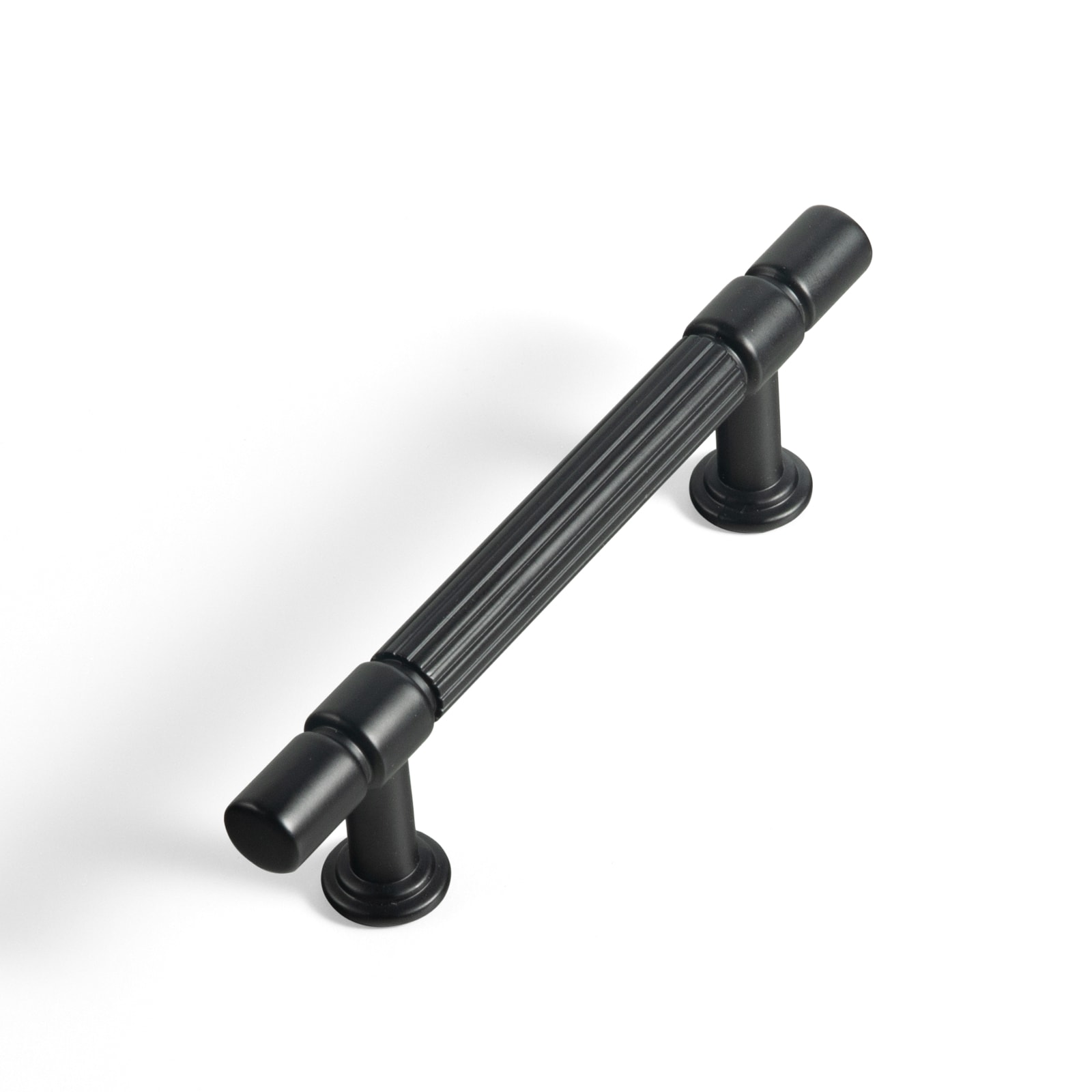 Miaokesen 9621B-76 3-in , 76mm Center to Center Matte Black Cylindrical Bar Drawer Pull 6 -Pack