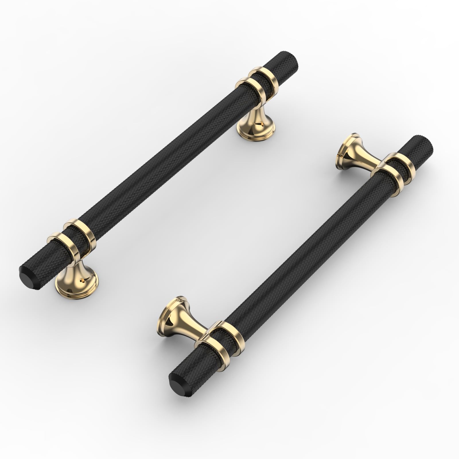 TNSO Knurled Cabinet Handles Drawer Hardware with Included Screws - 10 Pack