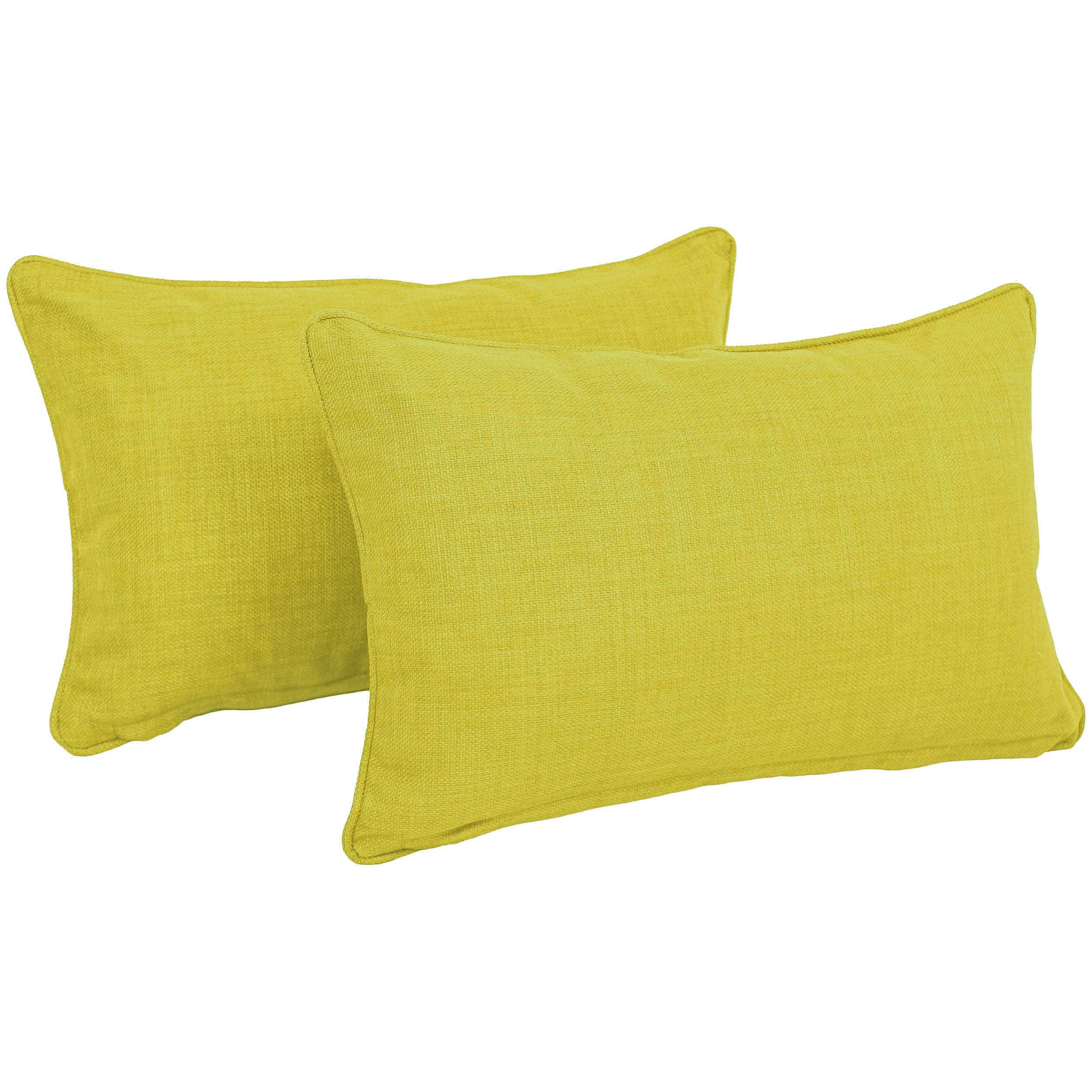 Blazing Needles 9811-CD-S2-REO-S1 2-Pack Solid Lime Rectangular Throw Pillow