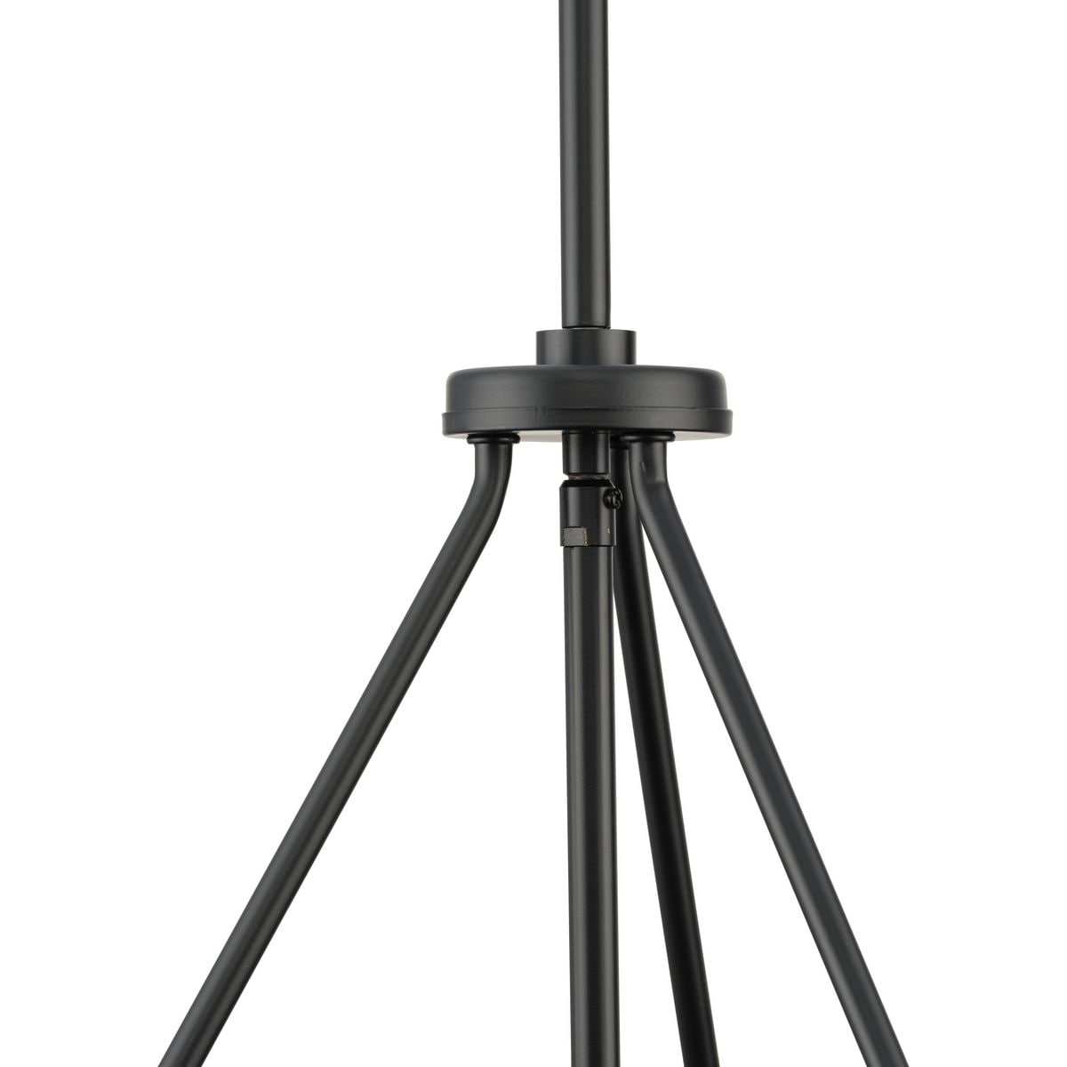 Rivera Matte Black 4-Light Chandelier with Textured Glass
