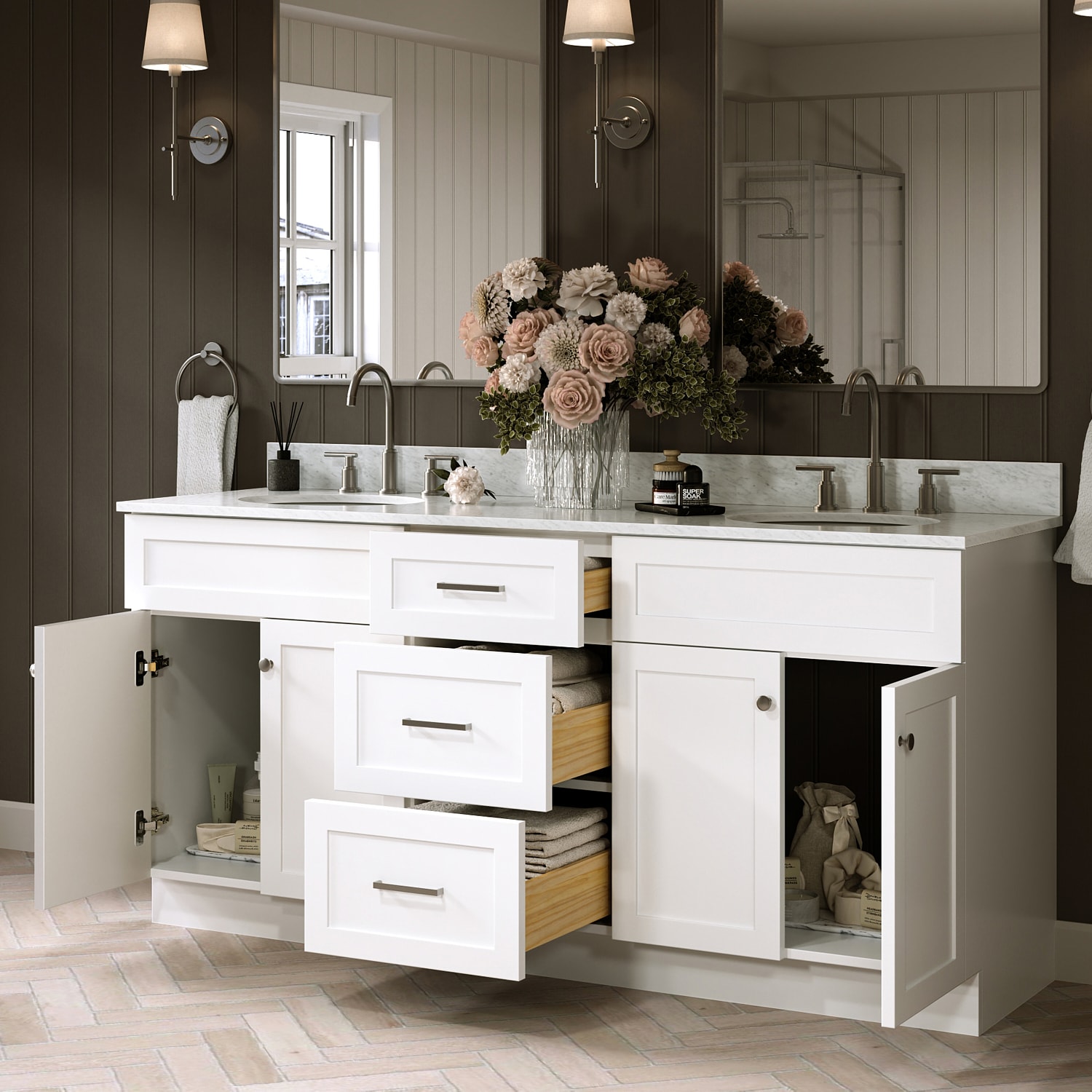ARIEL F073DCW2OVOWHT Bath-Vanity-Combo - View #3