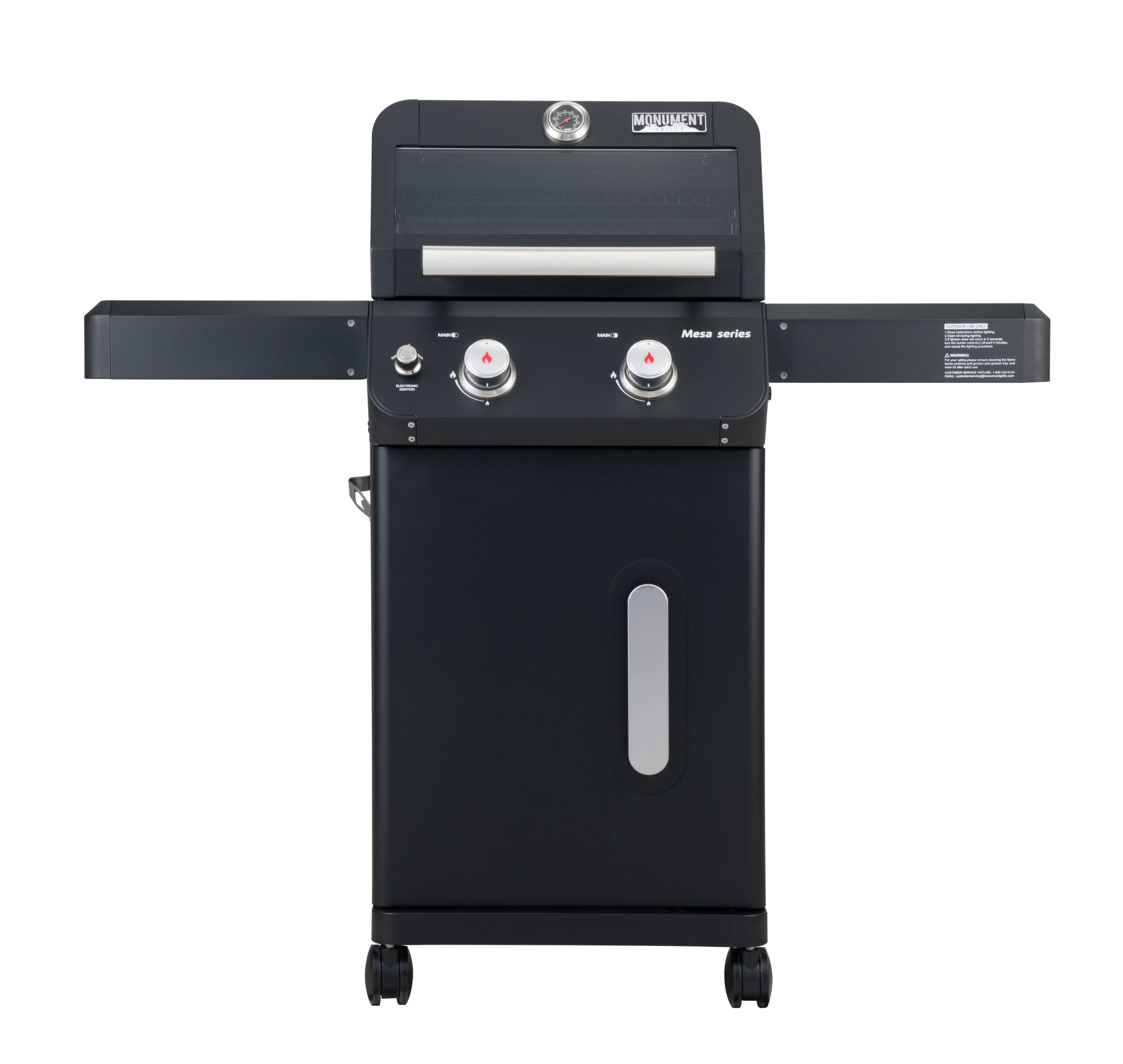 Monument Mesa Stainless Steel 3-Burner Liquid Propane Gas Grill with 1 Side Burner M305 Sansujyuku sansujyuku.com