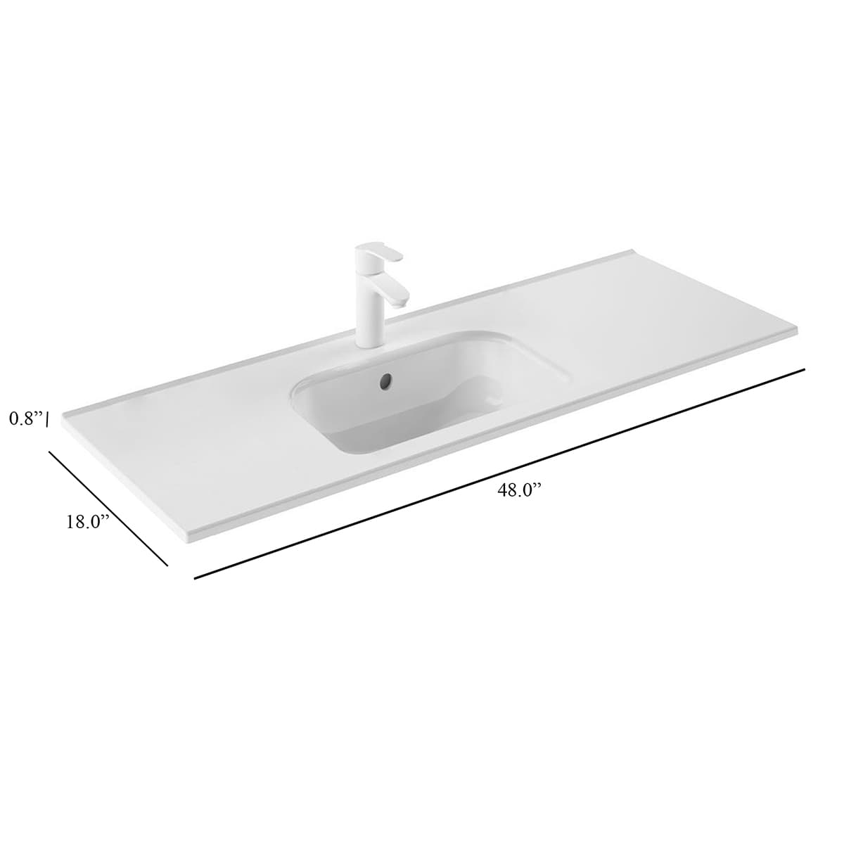 WS Bath Collections SLIM 120 Bath-Sink - View #7