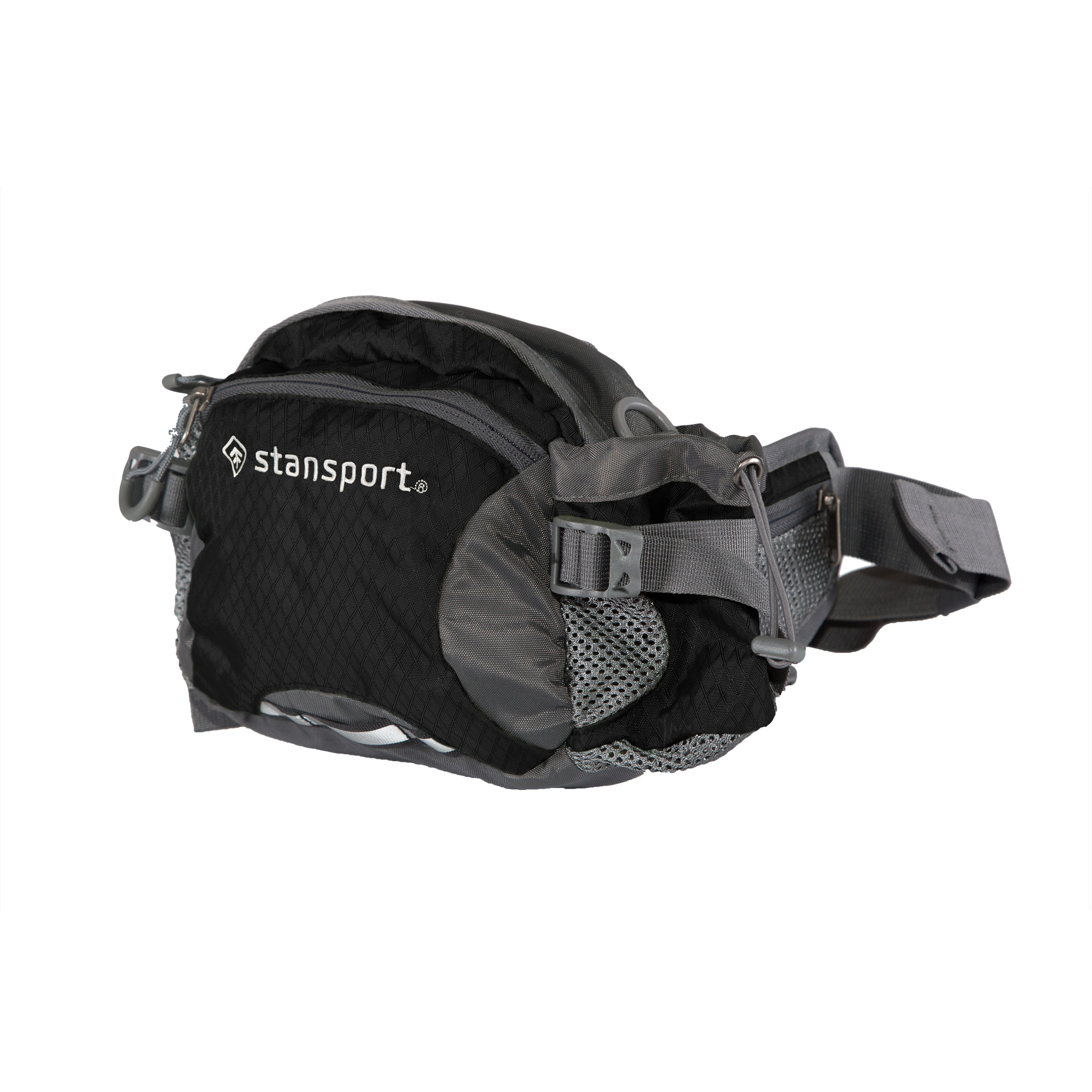 Stansport 5 Liter Waist Pack with Shoulder Strap - Black 4.5 x 6.5 