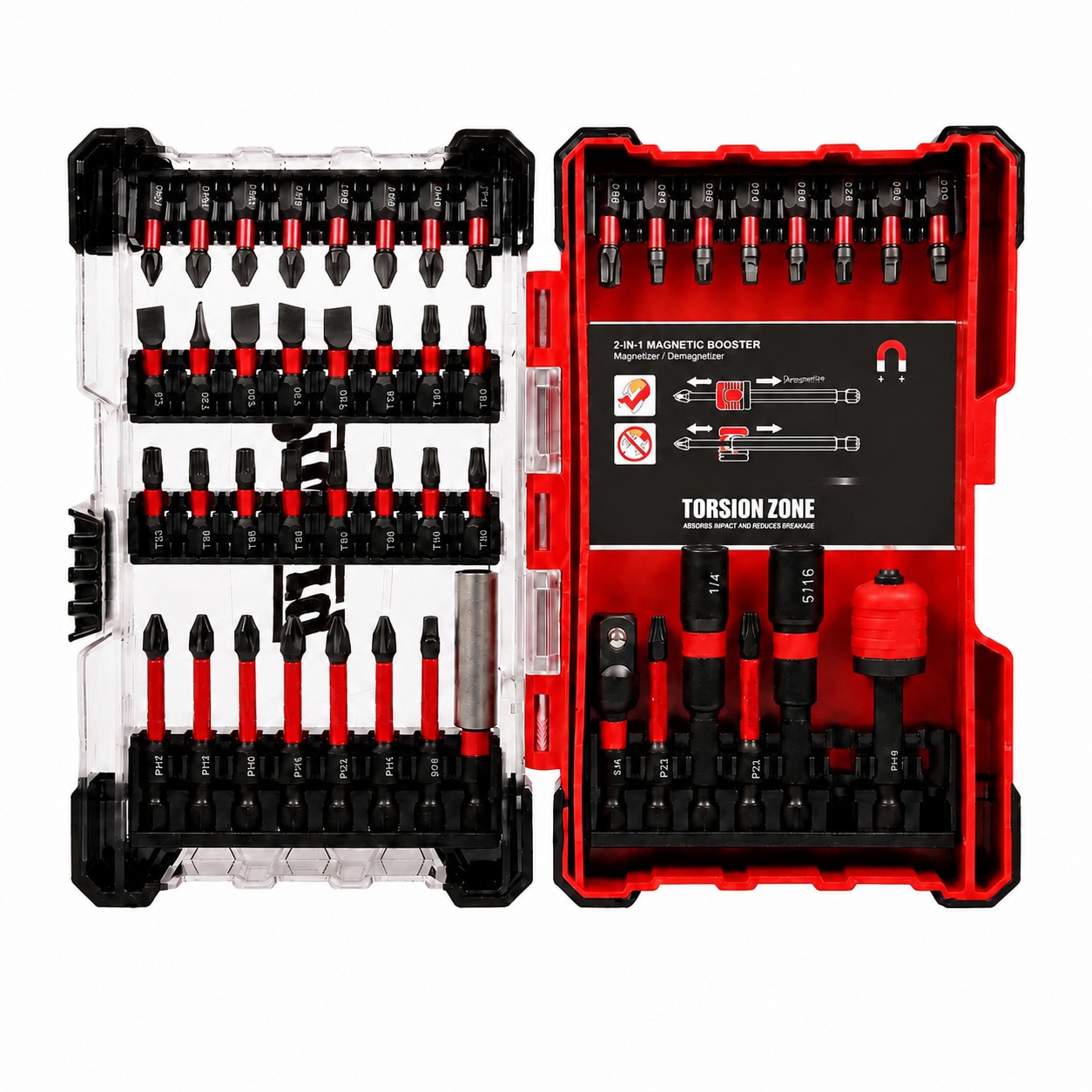 Adrinfly 47 Piece Impact Drive Bit Set with Magnetic Nut Setters and Socket Adapter for Corded and Cordless Drills durable home and garden #LAD0812D190