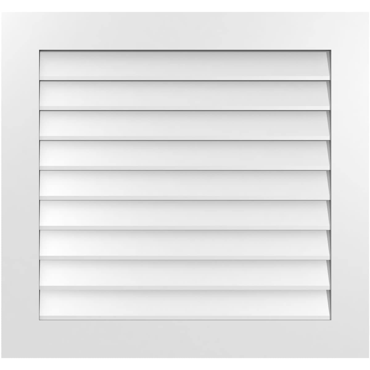 Ekena Millwork GVPVE34X3201SN 34-Inches x 32-Inches Off-white Rectangle PVC Gable Louver Vent