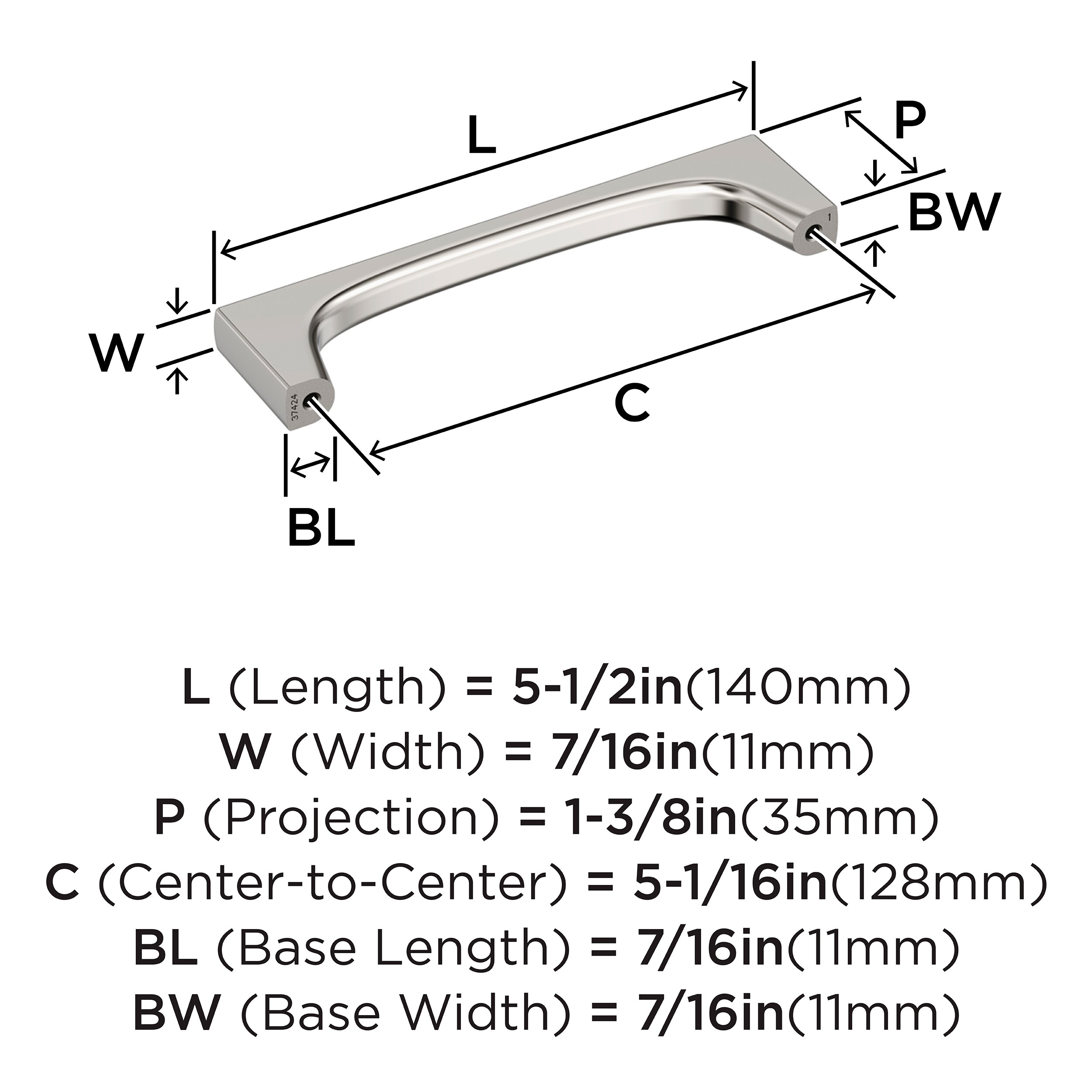 Amerock BP37424PN Cabinet-Pulls - View #4