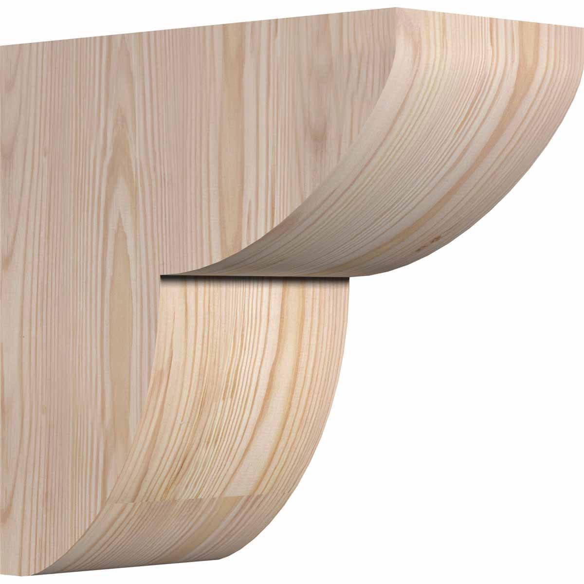 Ekena Millwork COR06X12X12CRE00RDF 6-in x 12-in x 12-in Crestline Unfinished Douglas fir Wood Paintable/Stainable Corbel
