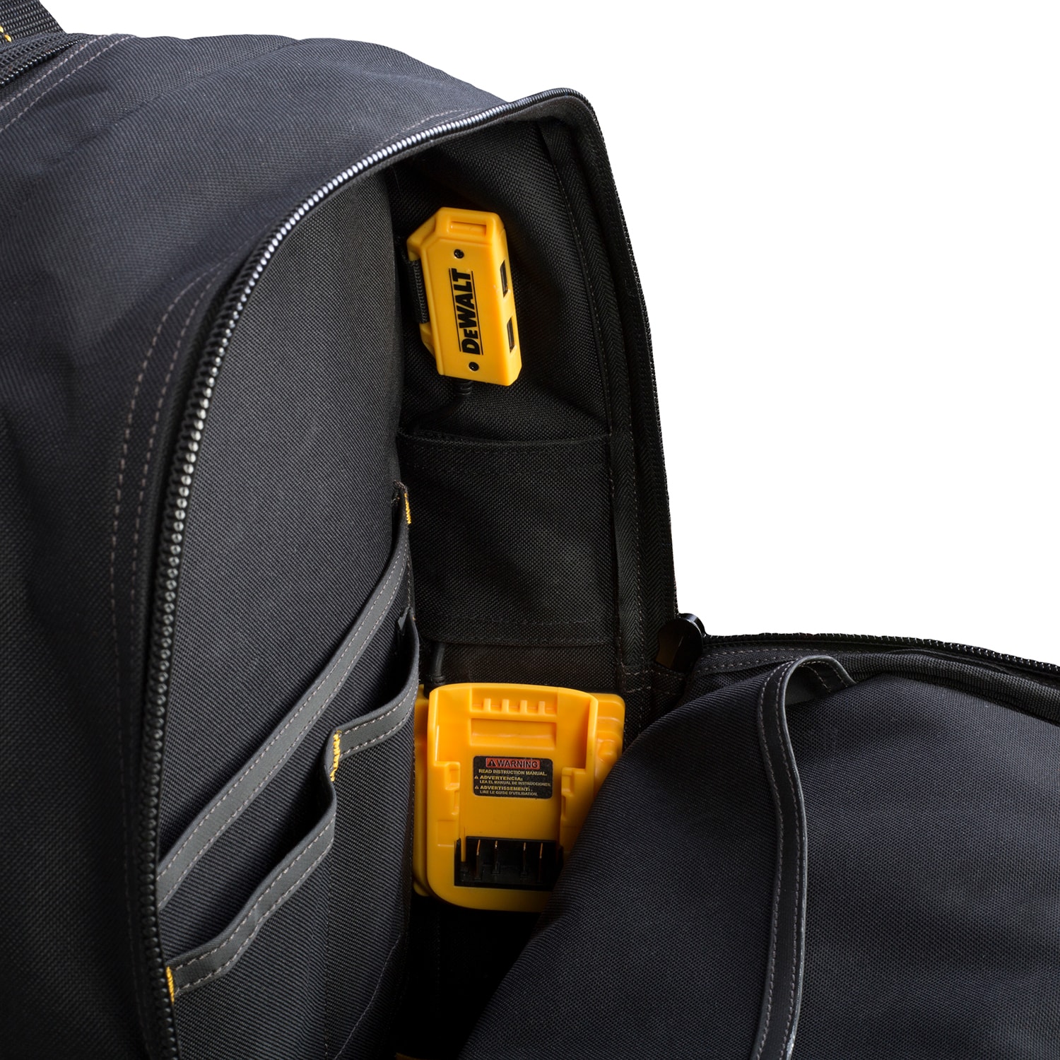 DEWALT Black/Yellow Polyester 6-in Backpack at Lowes.com