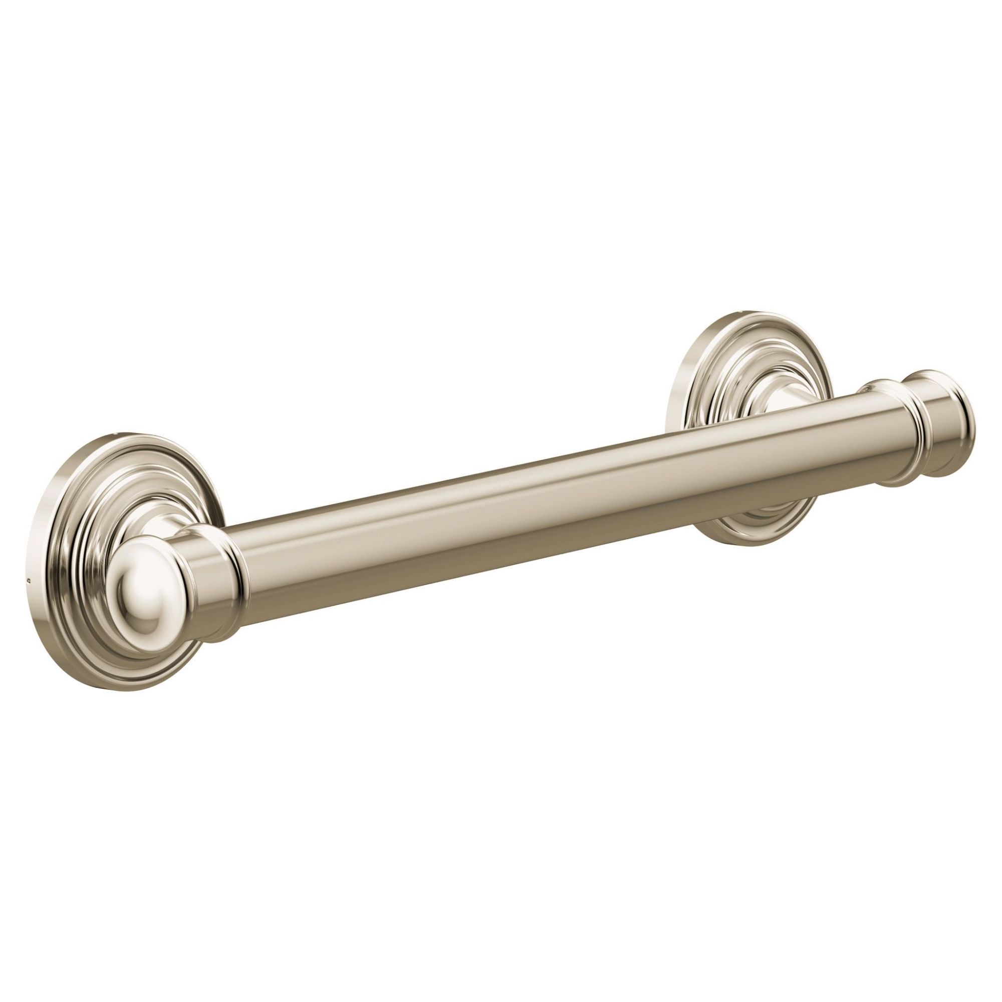 Moen YG6412NL Belfield 12-in Polished Nickel Wall mount ADA Compliant Grab Bar ( 500-lb Weight Capacity )