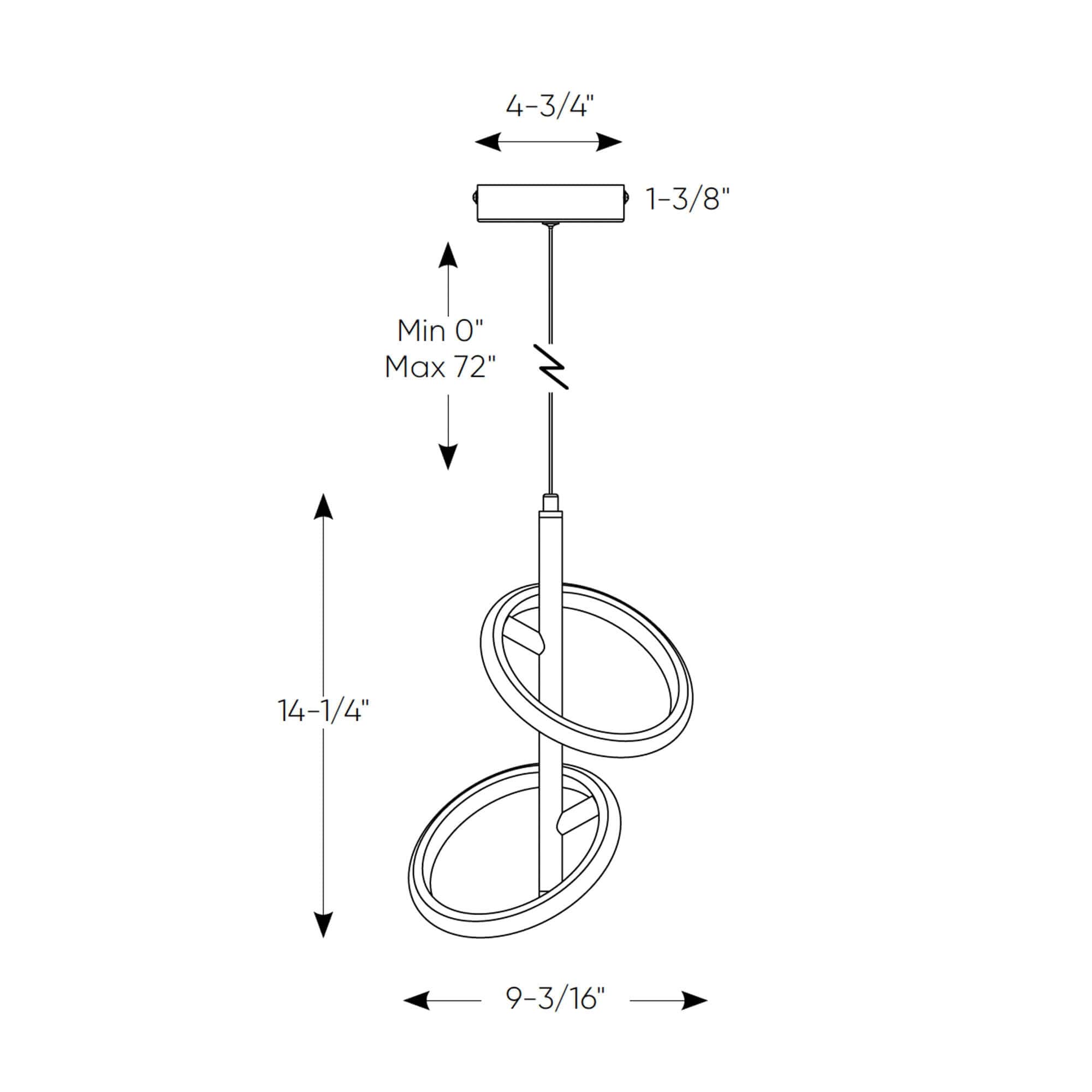 DALS Lighting RRPD2-CC-BK Pendant-Lights - View #3