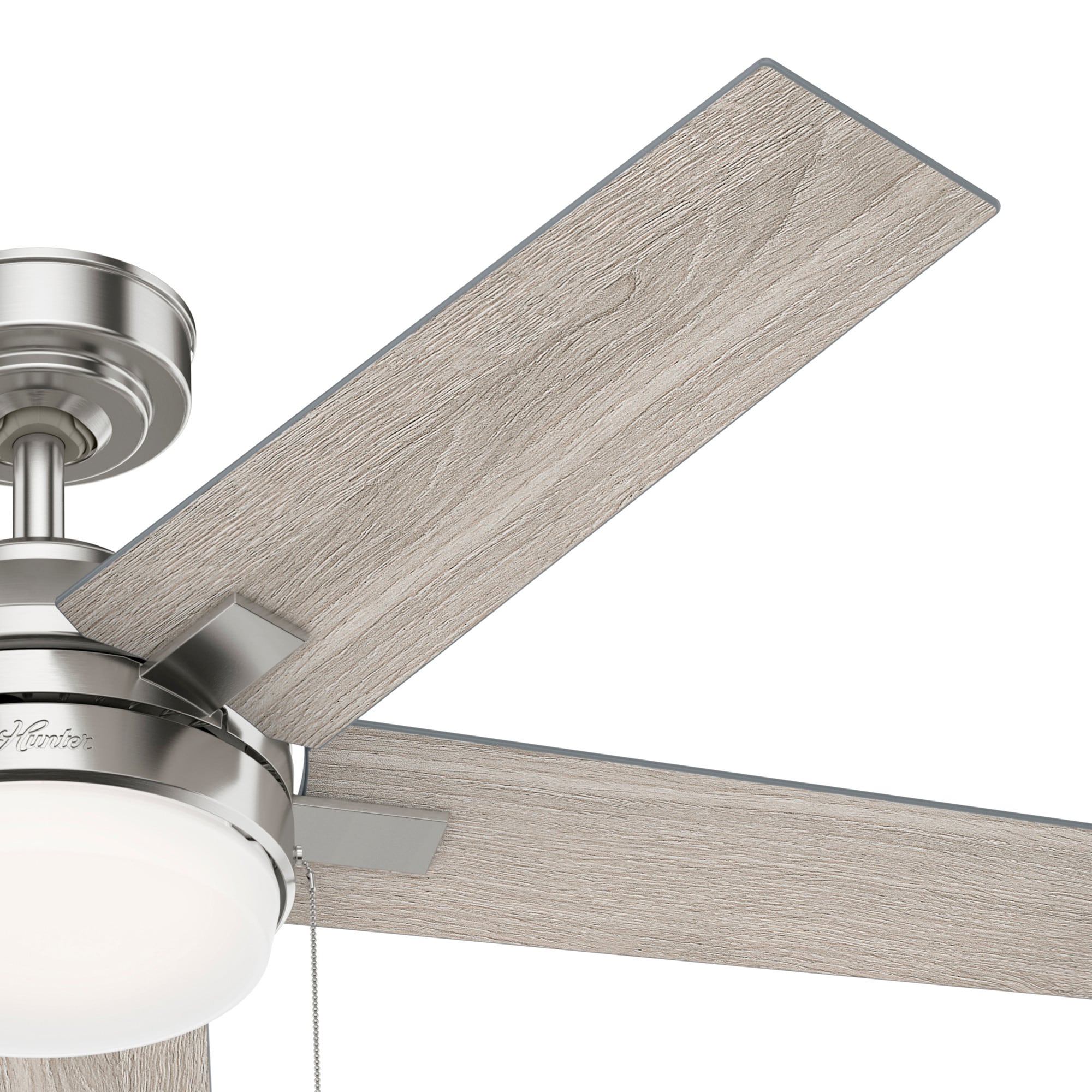 Hunter Bartlett 52 in Brushed Nickel Indoor Ceiling Fan with Light