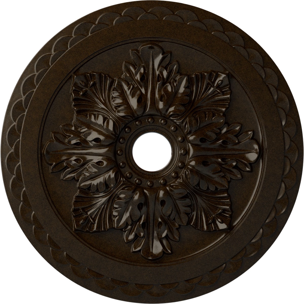 Ekena Millwork CM23BOBZS Bordeaux Deluxe 23.625-in W x 23.625-in L Painted Bronze Polyurethane Whole Ceiling Medallion