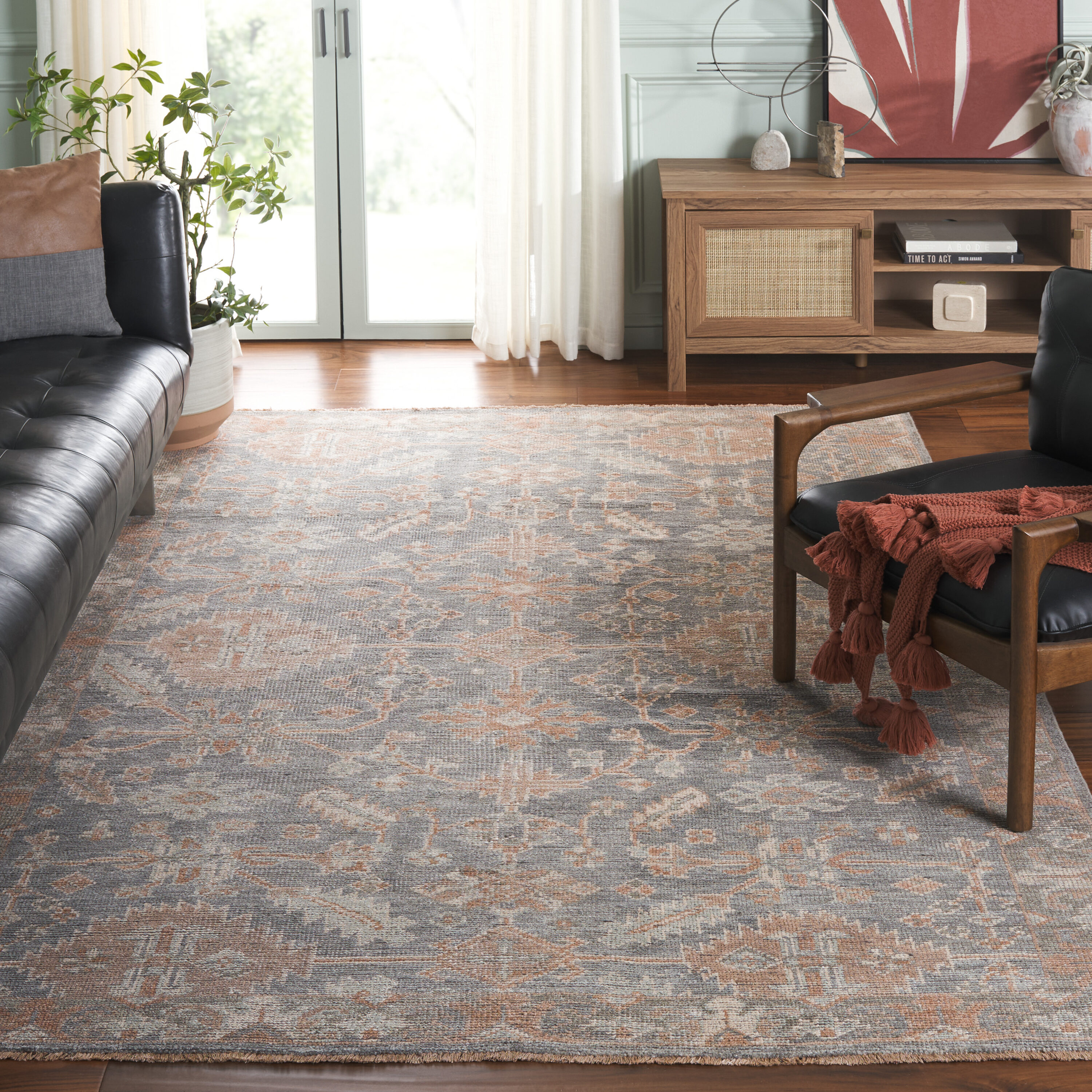 Izmir 182 Light Blue/Gray Traditional 6Ft x 9Ft Medium Rectangle Rug
