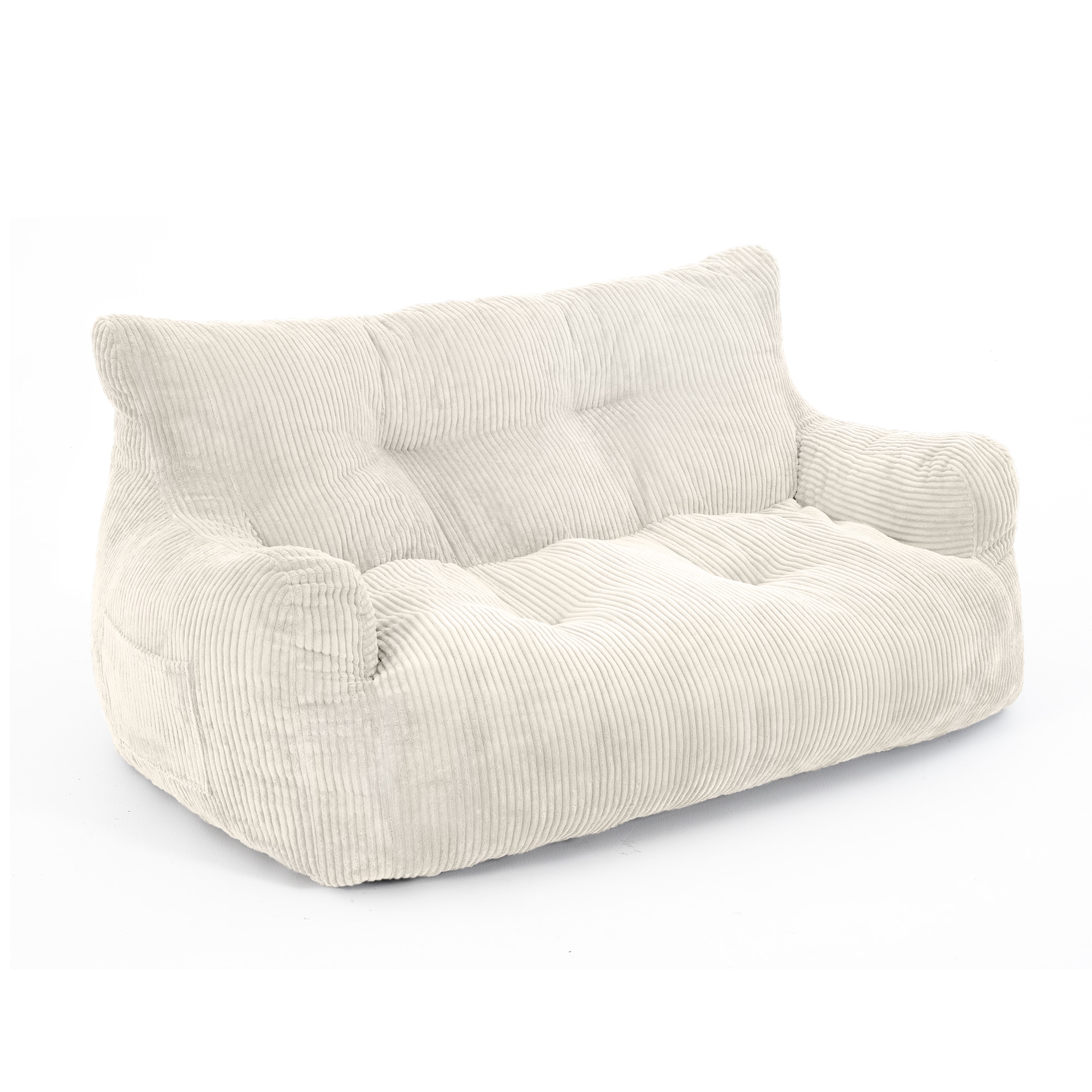 PamaPic BBC-2-WH-ML1 White Bean Bag Chair