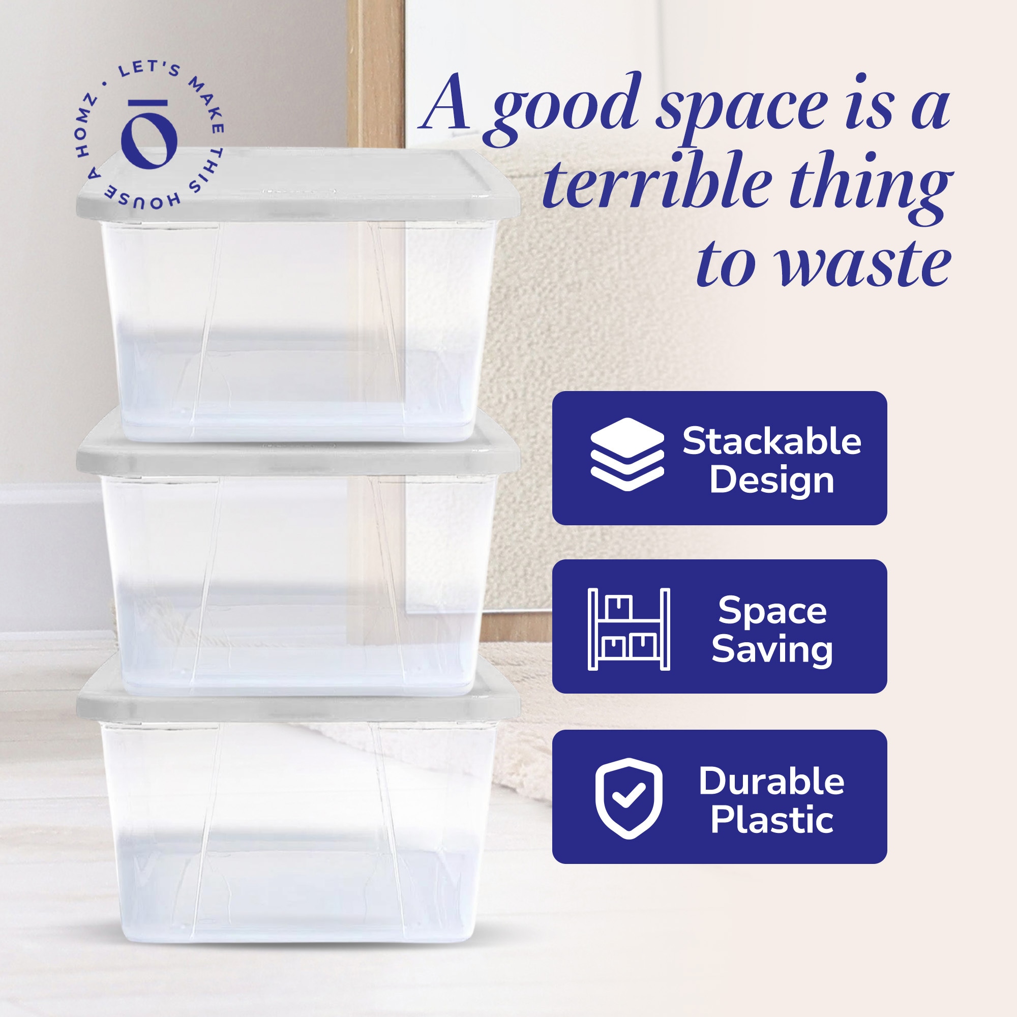Homz Products 244750 Plastic-Storage-Totes - View #5