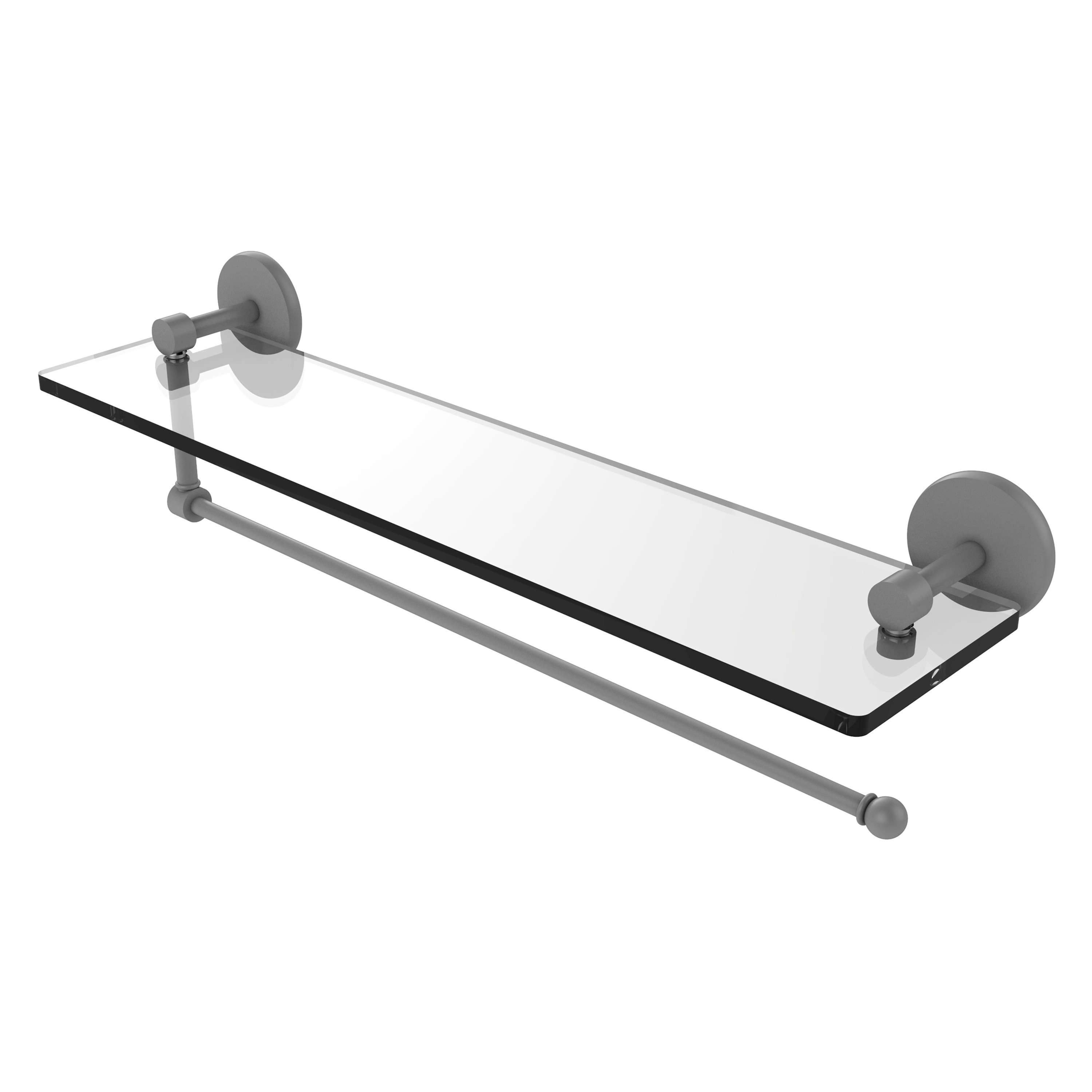 Allied Brass P1000-1PT/22-GYM Matte Gray Metal Wall-mount Paper towel holder