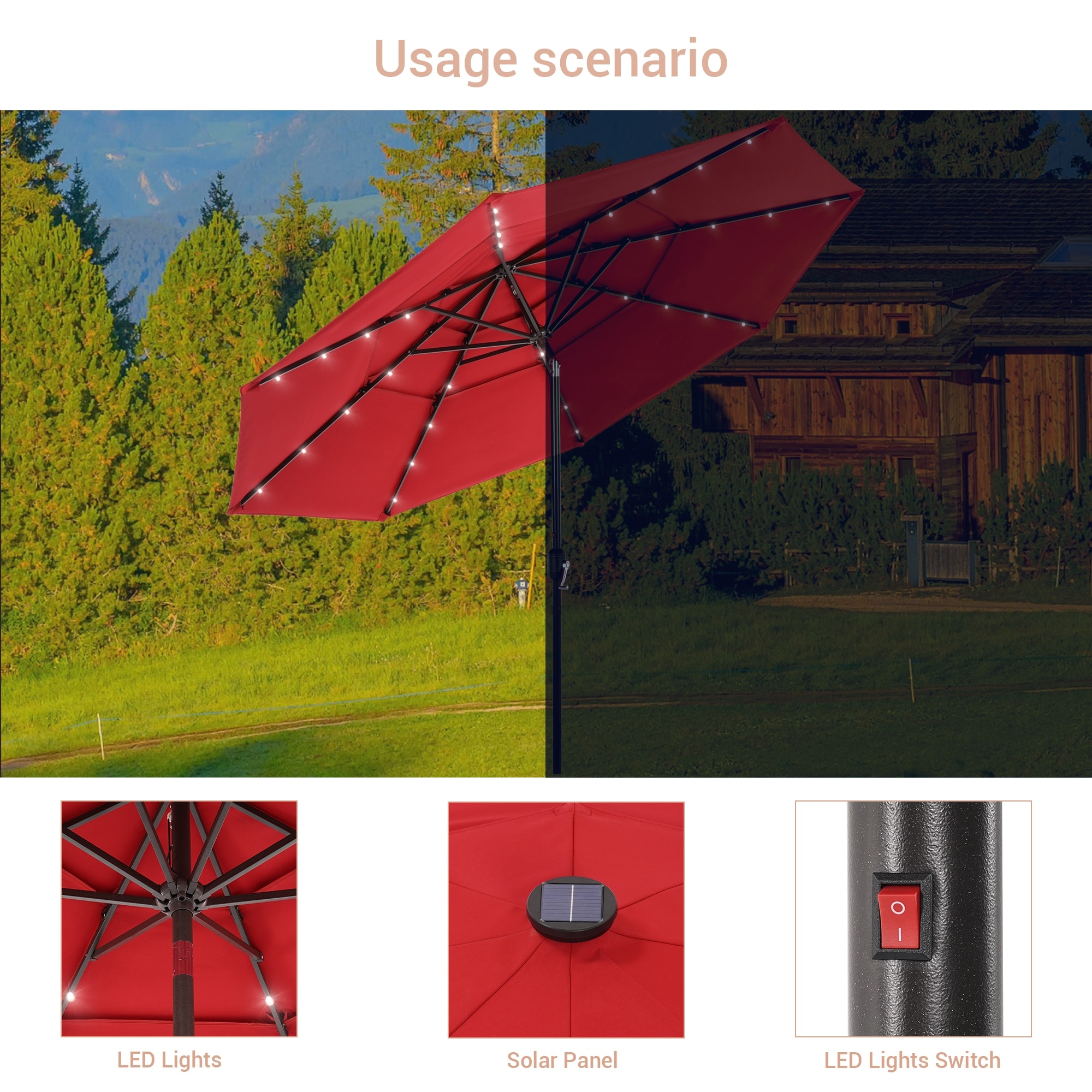 ACEGOSES LW-LED10RD Umbrellas-2 - View #3
