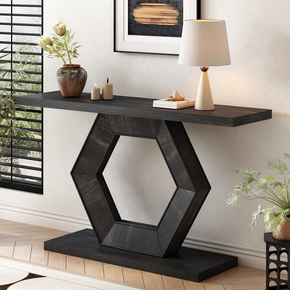 Coolbibila LEAH-CONSOLE-BLACK Console-Sofa-Tables - View #5