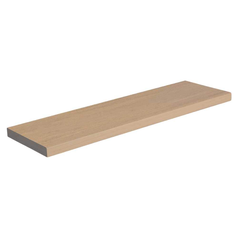 TimberTech ADB172516WT Vintage Wide Width 1-in x 8-in x 16-ft Weathered Teak Square PVC Deck board