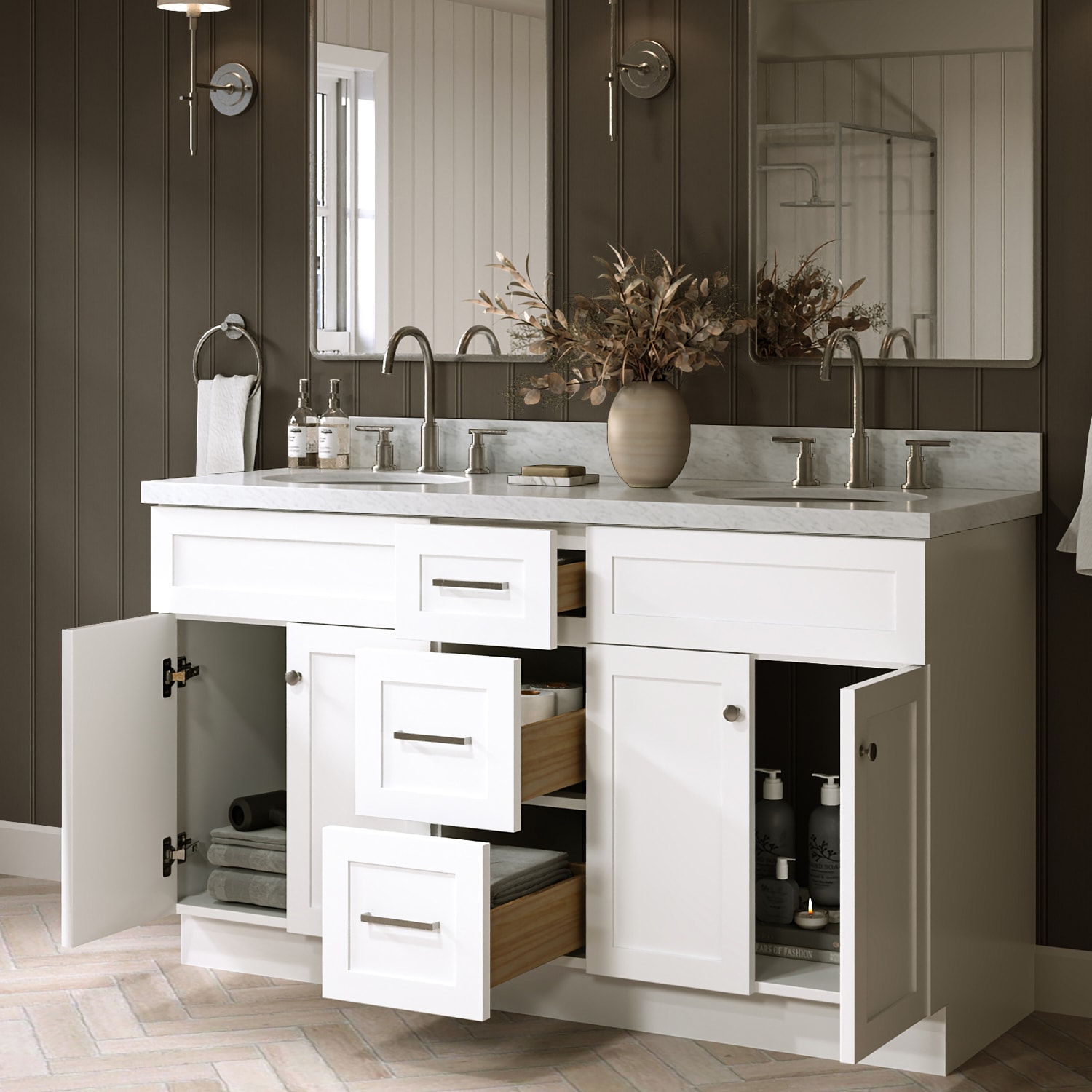 ARIEL F061DCWOVOWHT Bath-Vanity-Combo - View #3