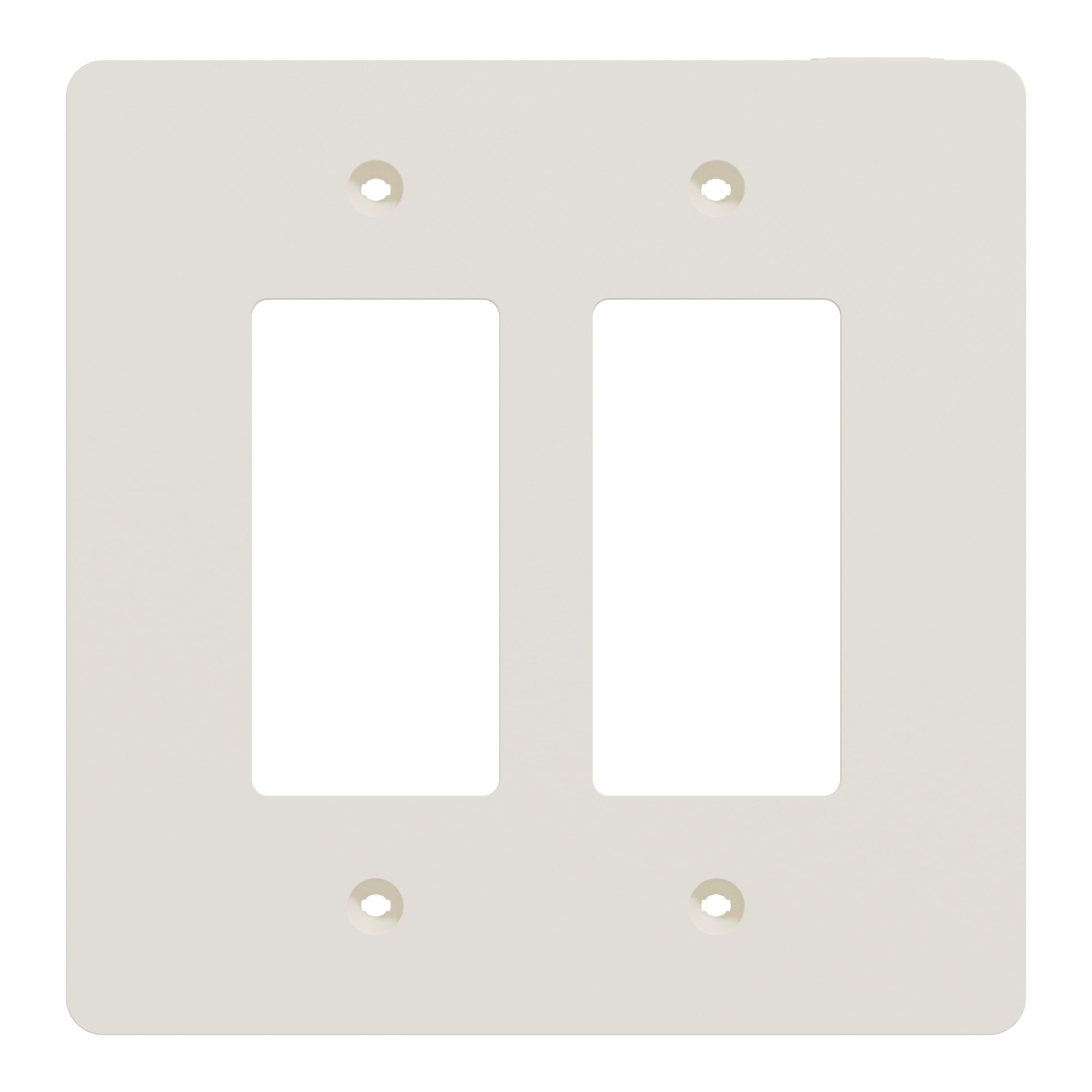 Square D SQWS141002LA X Series 2 -Gang Midsize Size Matte Light Almond Polycarbonate Indoor Decorator Wall Plate