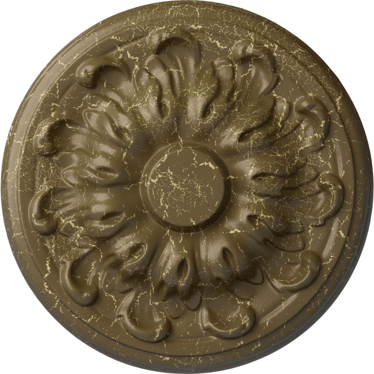 Ekena Millwork CM08MUMMC Millin 7.875-in W x 7.875-in L Painted Mississippi Mud Crackle Polyurethane Whole Ceiling Medallion